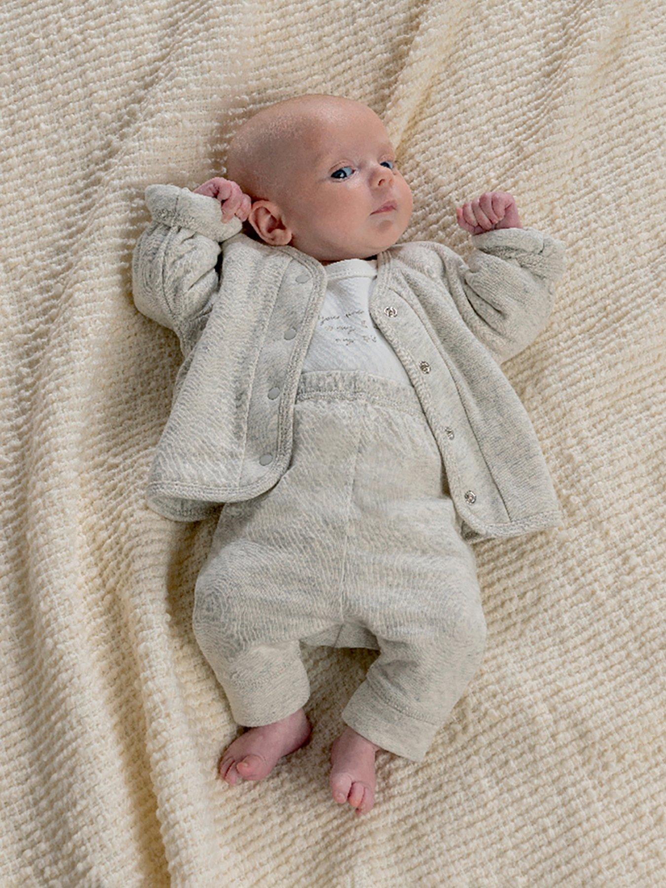 Mamas & Papas Baby Unisex 3 Piece Jacket, Bodysuit  &  Legging Set - Grey