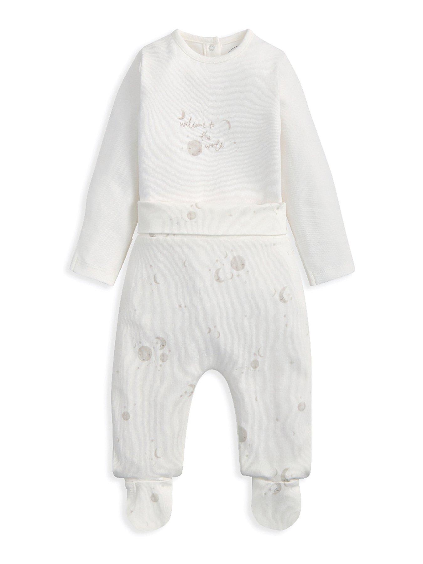 Mamas & Papas Baby Unisex Celestial Print 2 Piece Bodysuit  &  Legging Set - White