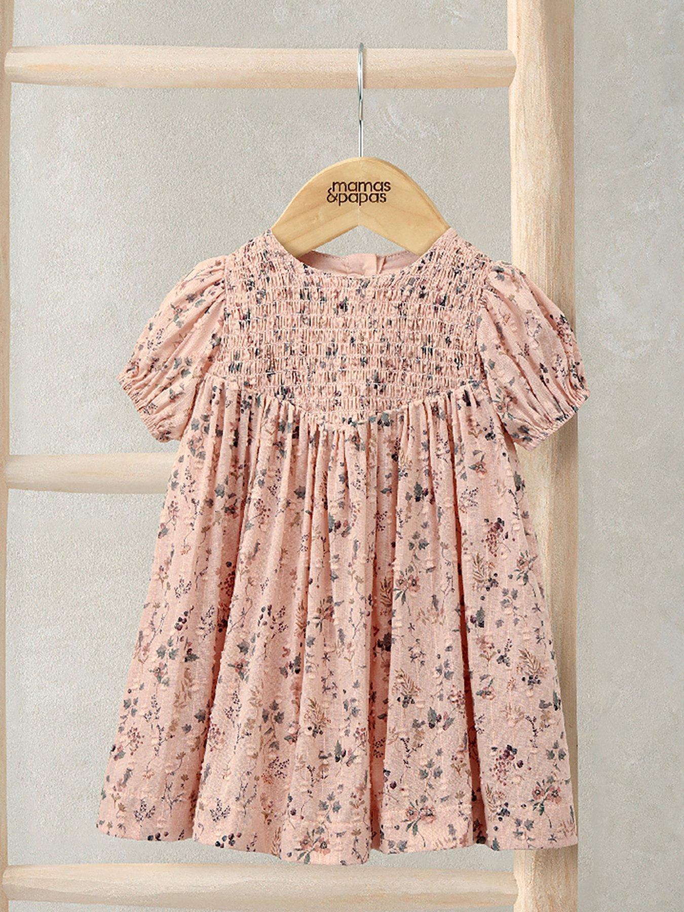 Mamas & Papas Baby Girls Ditsy Floral Dress - Pink