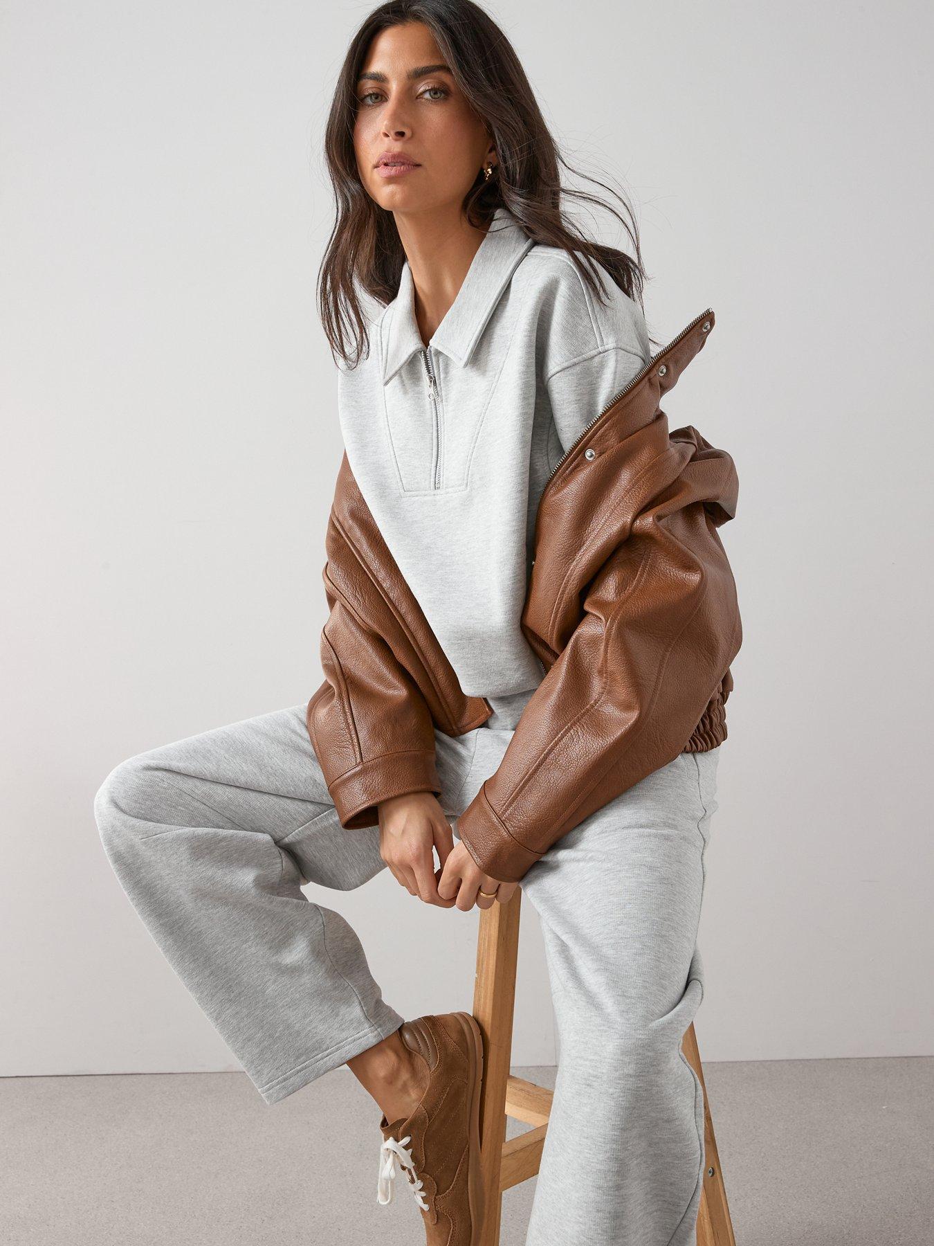the-very-collection-quarter-zip-sweatshirt-co-ord-greydetail