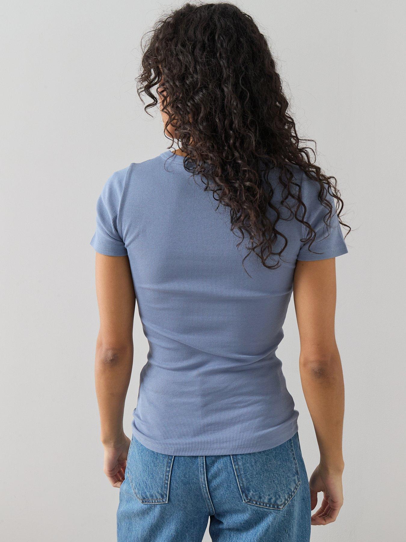 the-very-collection-stretch-rib-t-shirt-bluestillFront