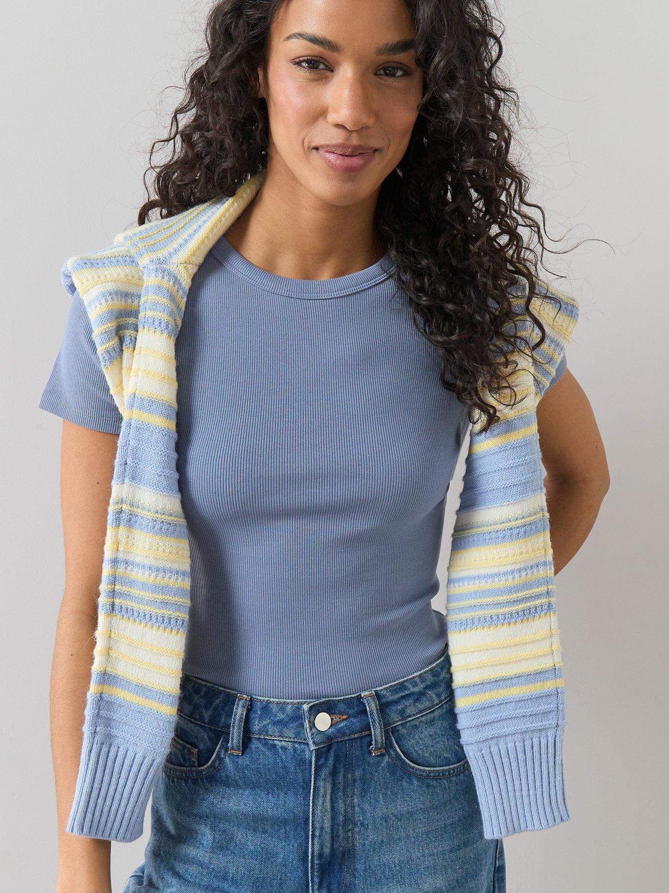 the-very-collection-stretch-rib-t-shirt-bluedetail