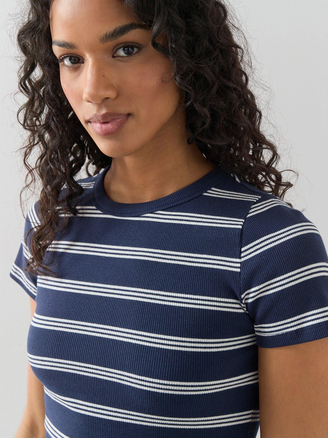 the-very-collection-stretch-stripe-rib-t-shirt-multidetail