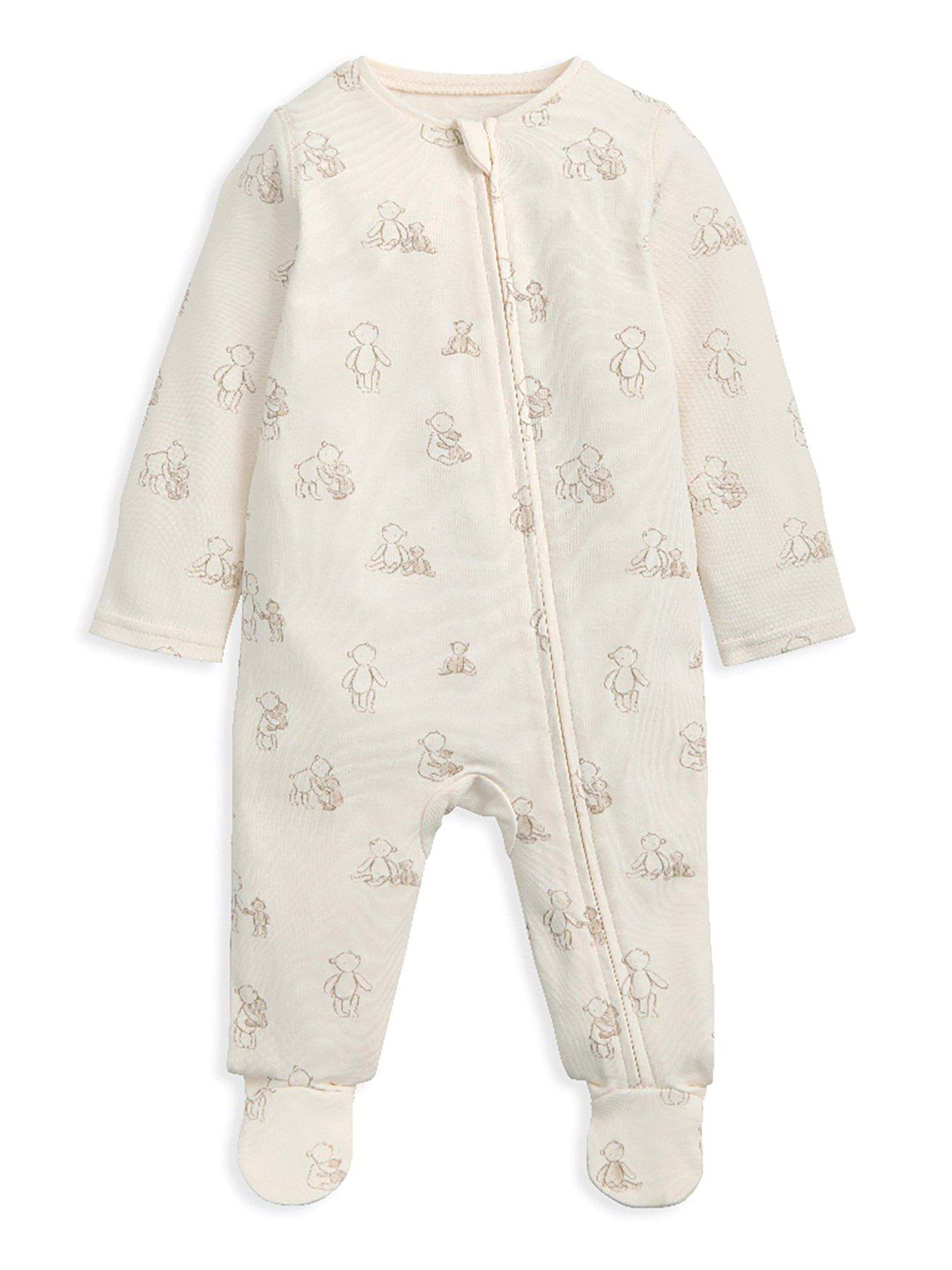 mamas-papas-baby-unisex-teddy-bear-print-zip-all-in-one-cream