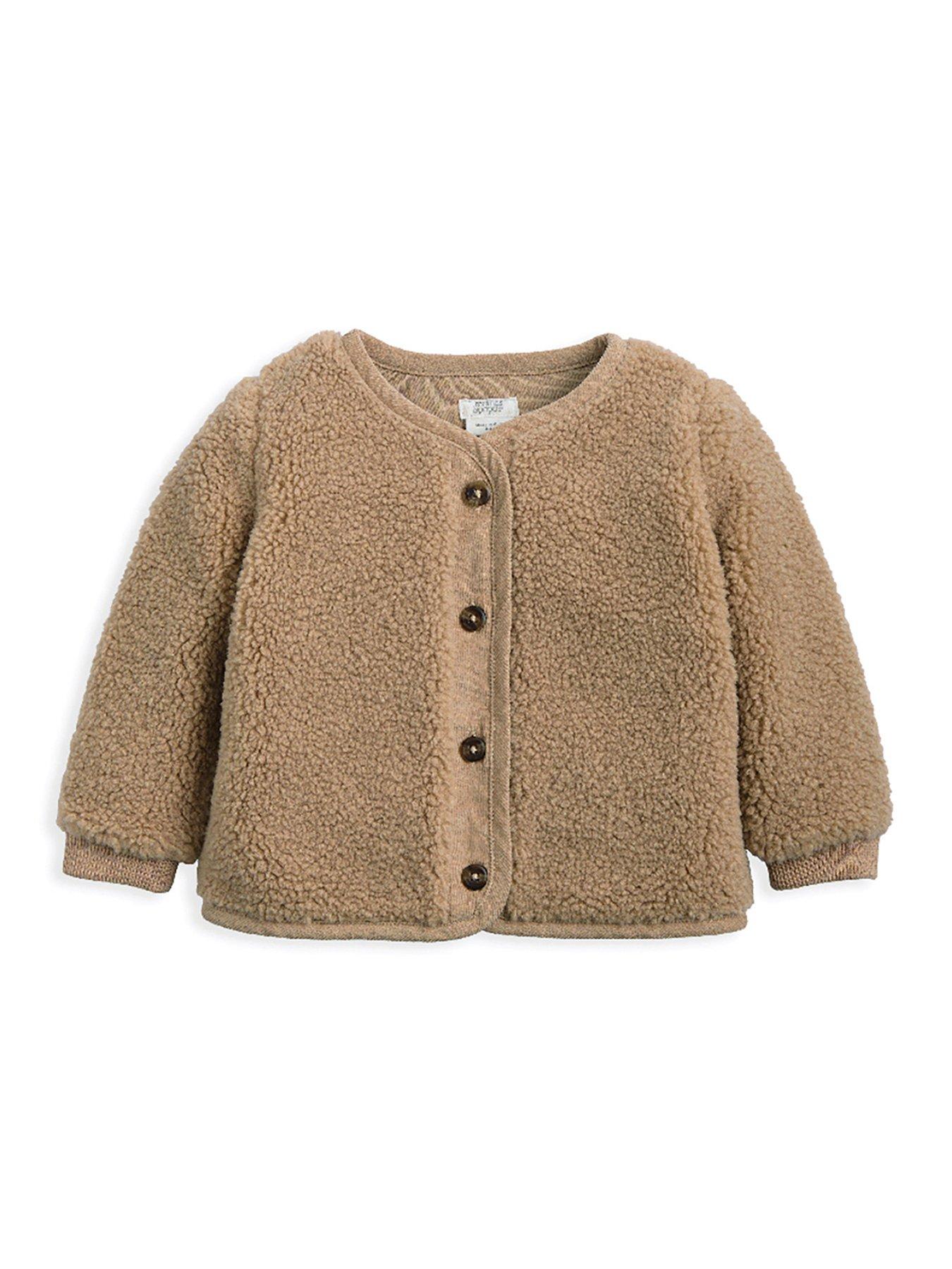 Mamas & Papas Baby Unisex Borg Jacket - Brown