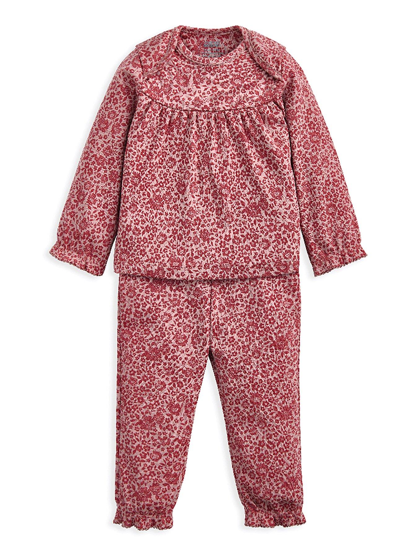 Mamas & Papas Baby Girls Nostalgic Floral Print Jersey Pyjamas - Pink