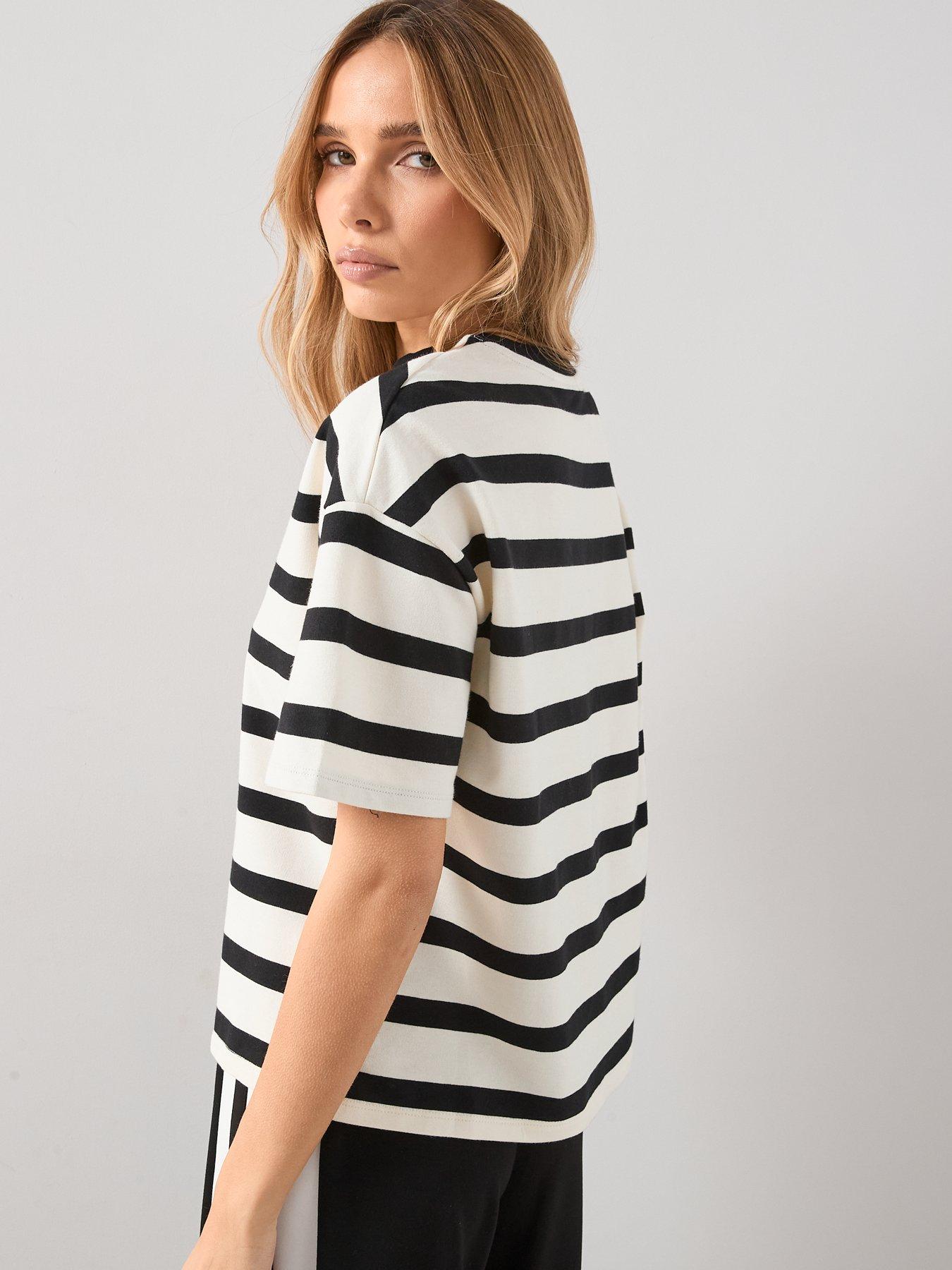 the-very-collection-relaxed-fit-short-sleeve-striped-t-shirt-monostillFront