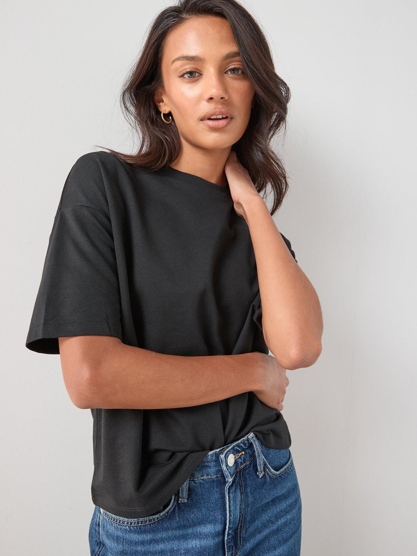 The Very Collection Relaxed Fit Short Sleeve T-Shirt - Black