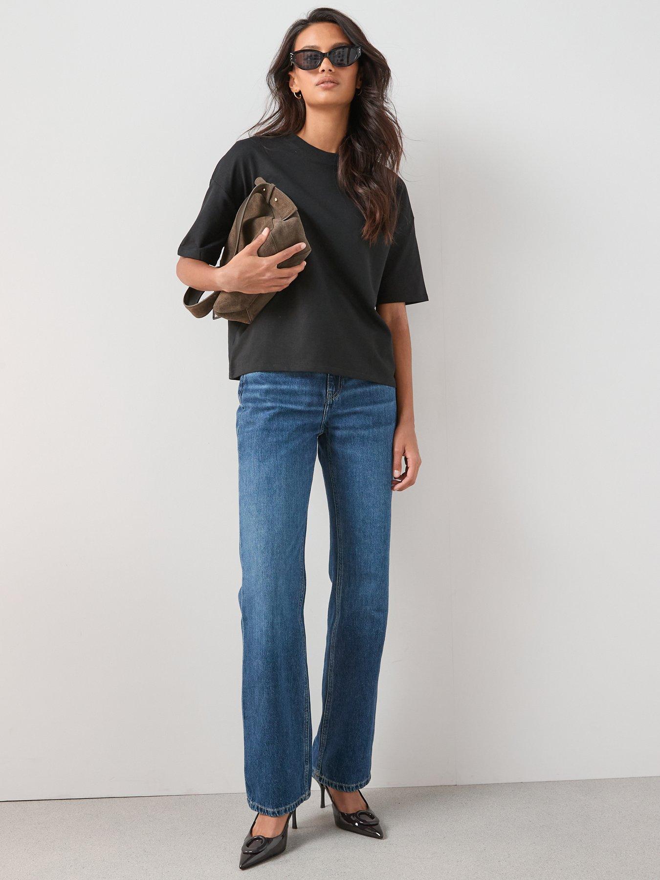 Image 3 of 6 of The Very Collection Relaxed Fit Short Sleeve T-Shirt - Black