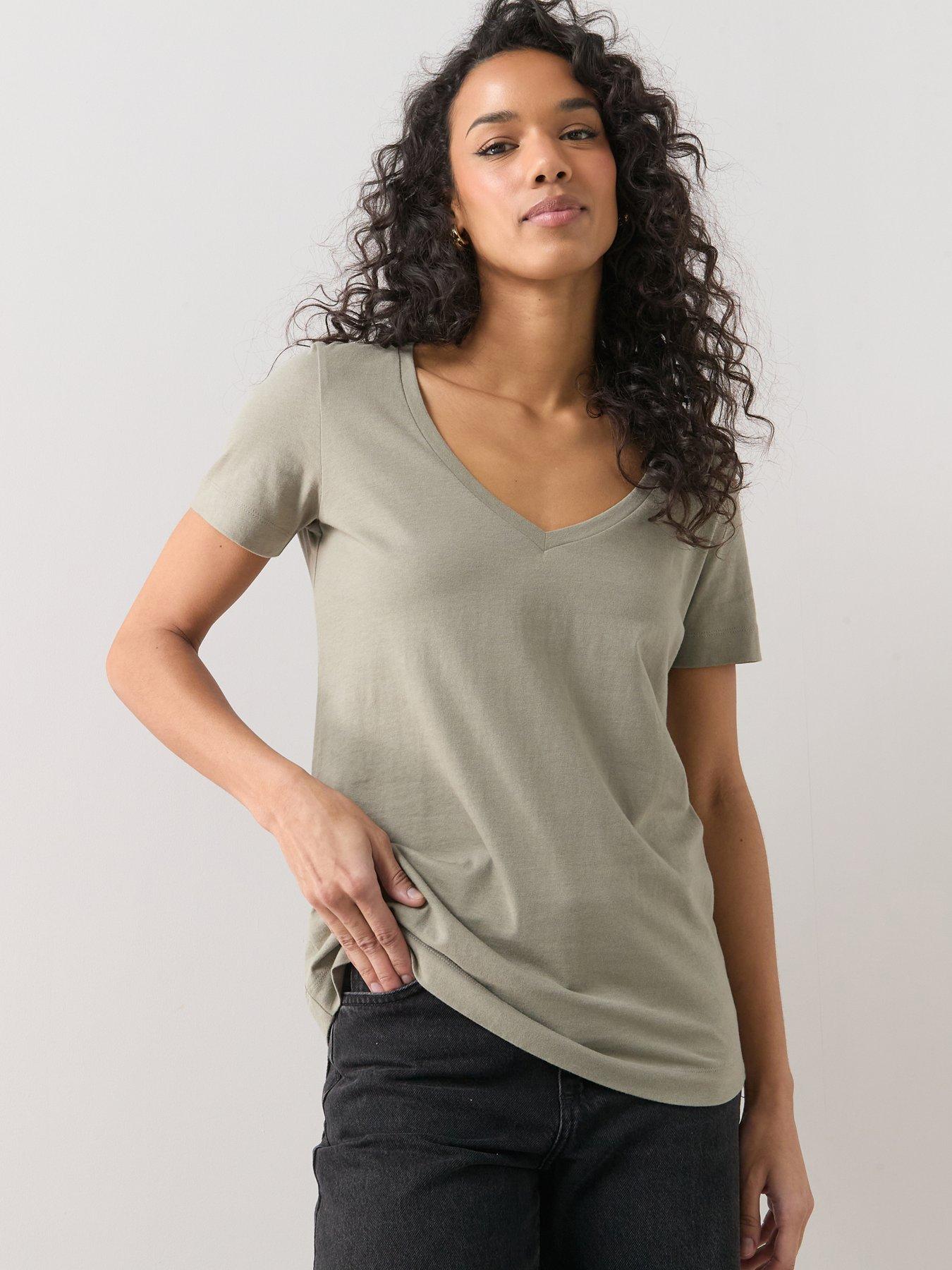 the-very-collection-v-neck-t-shirt-greenfront