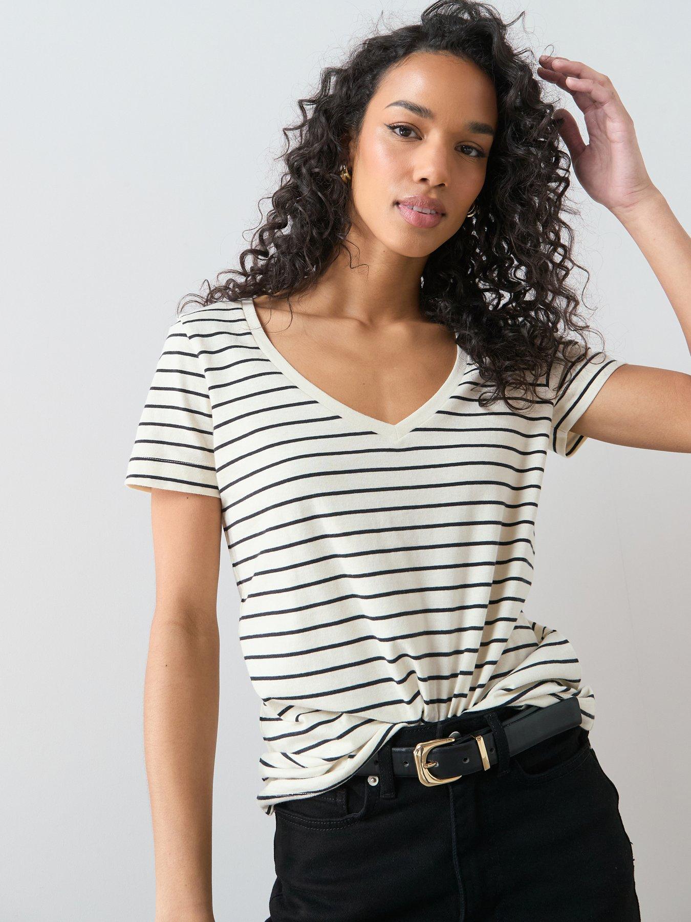 the-very-collection-stripe-v-neck-t-shirt-multifront