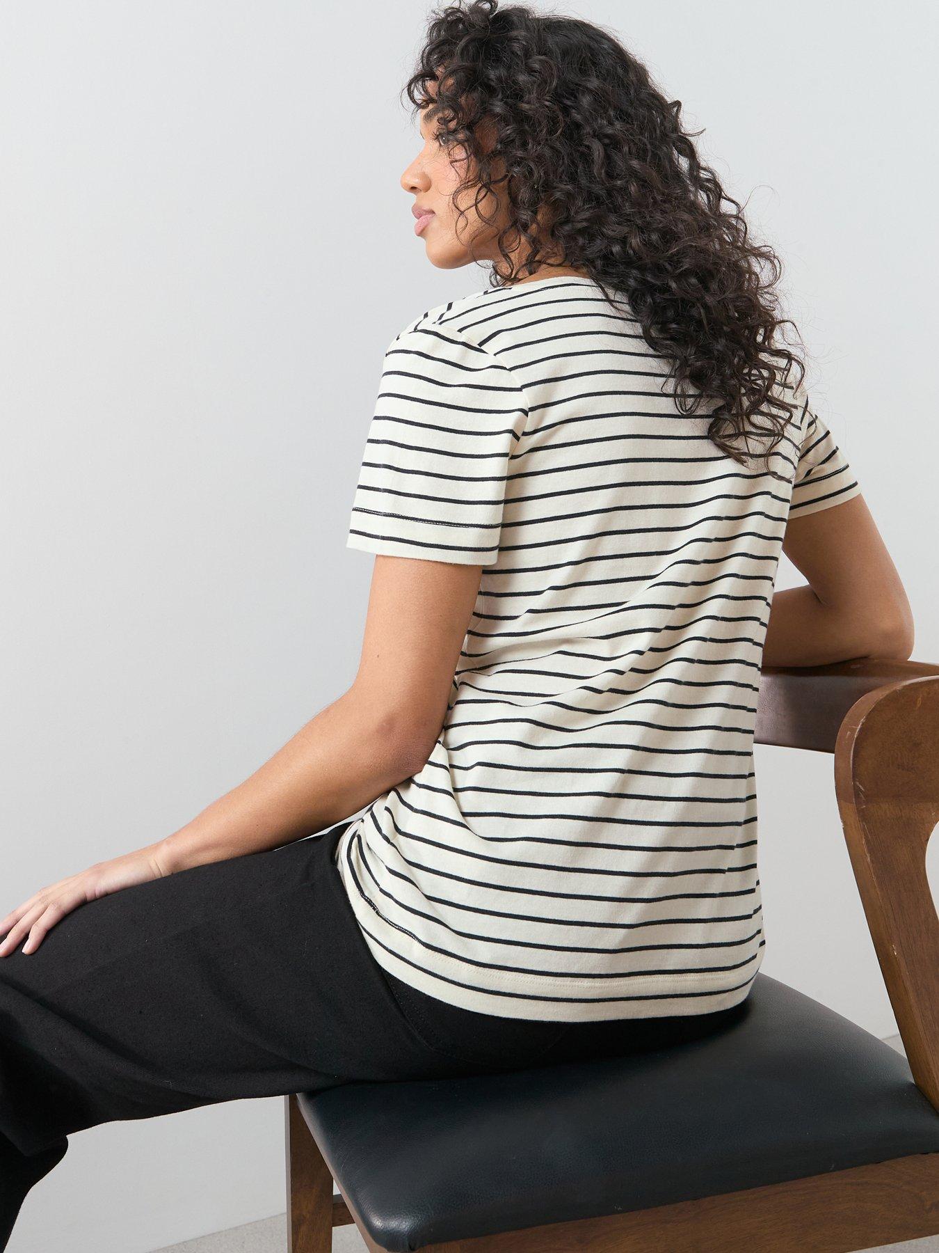 the-very-collection-stripe-v-neck-t-shirt-multistillFront