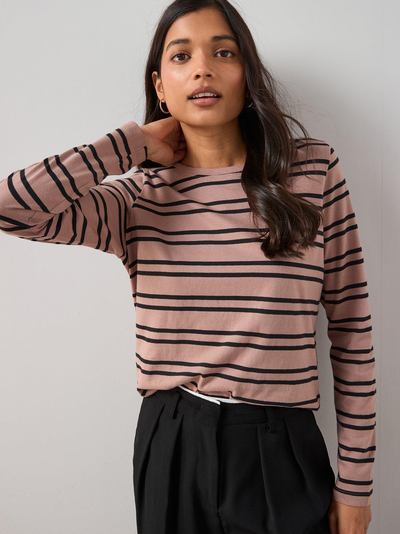 The Very Collection Long Sleeve Basic Top Stripe - Multi