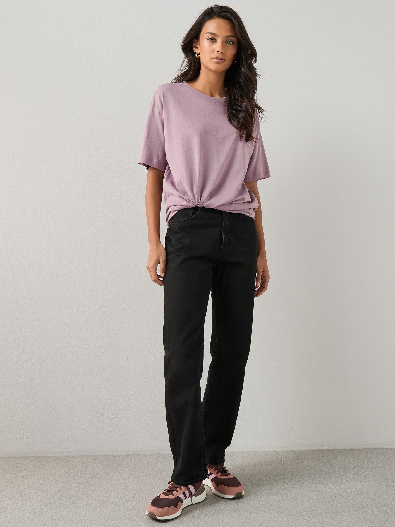 Image 5 of 7 of The Very Collection Crew Neck Oversized T-shirt - Purple