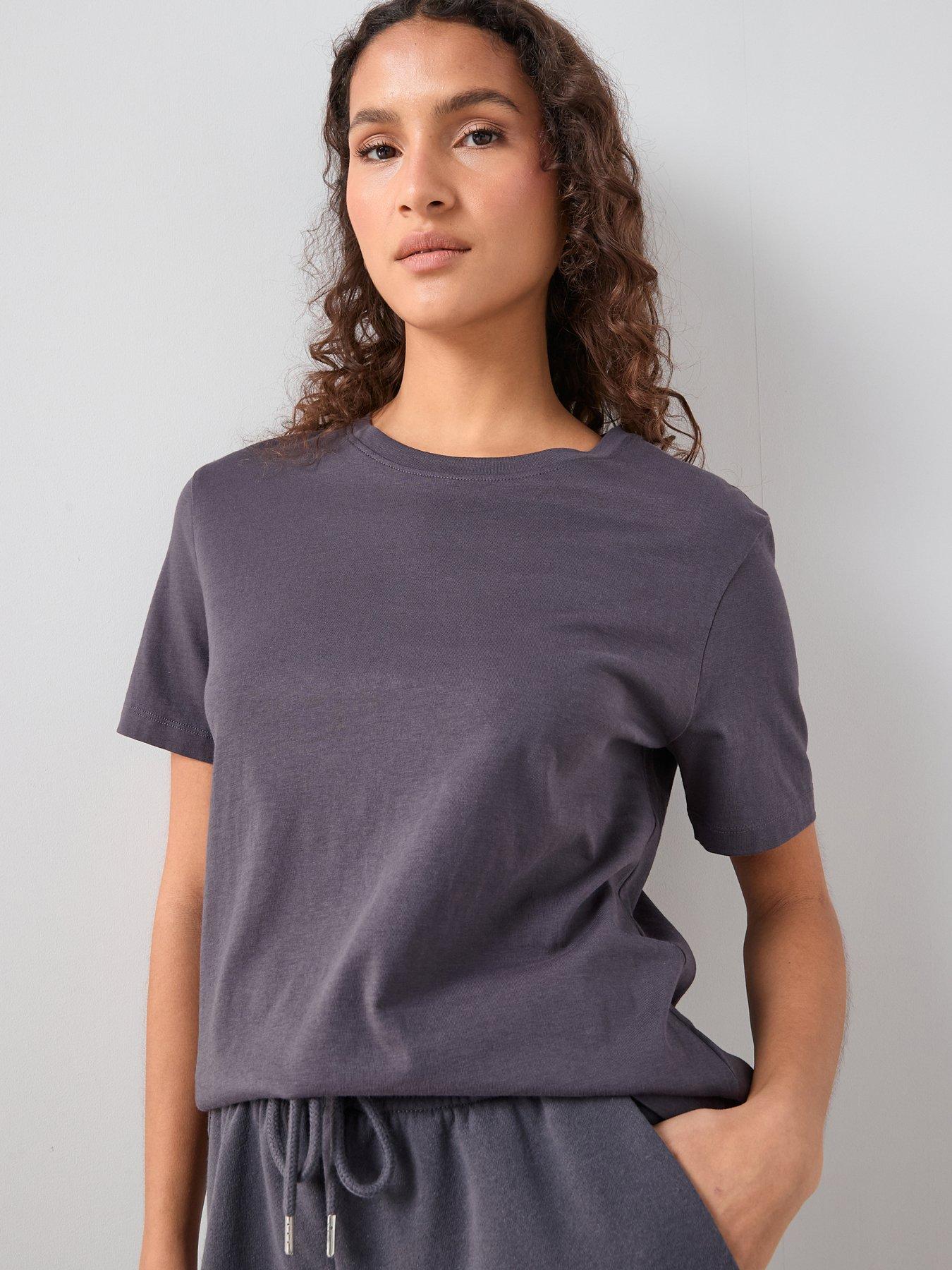 Image 1 of 7 of The Very Collection Crew Neck T-shirt - Blue