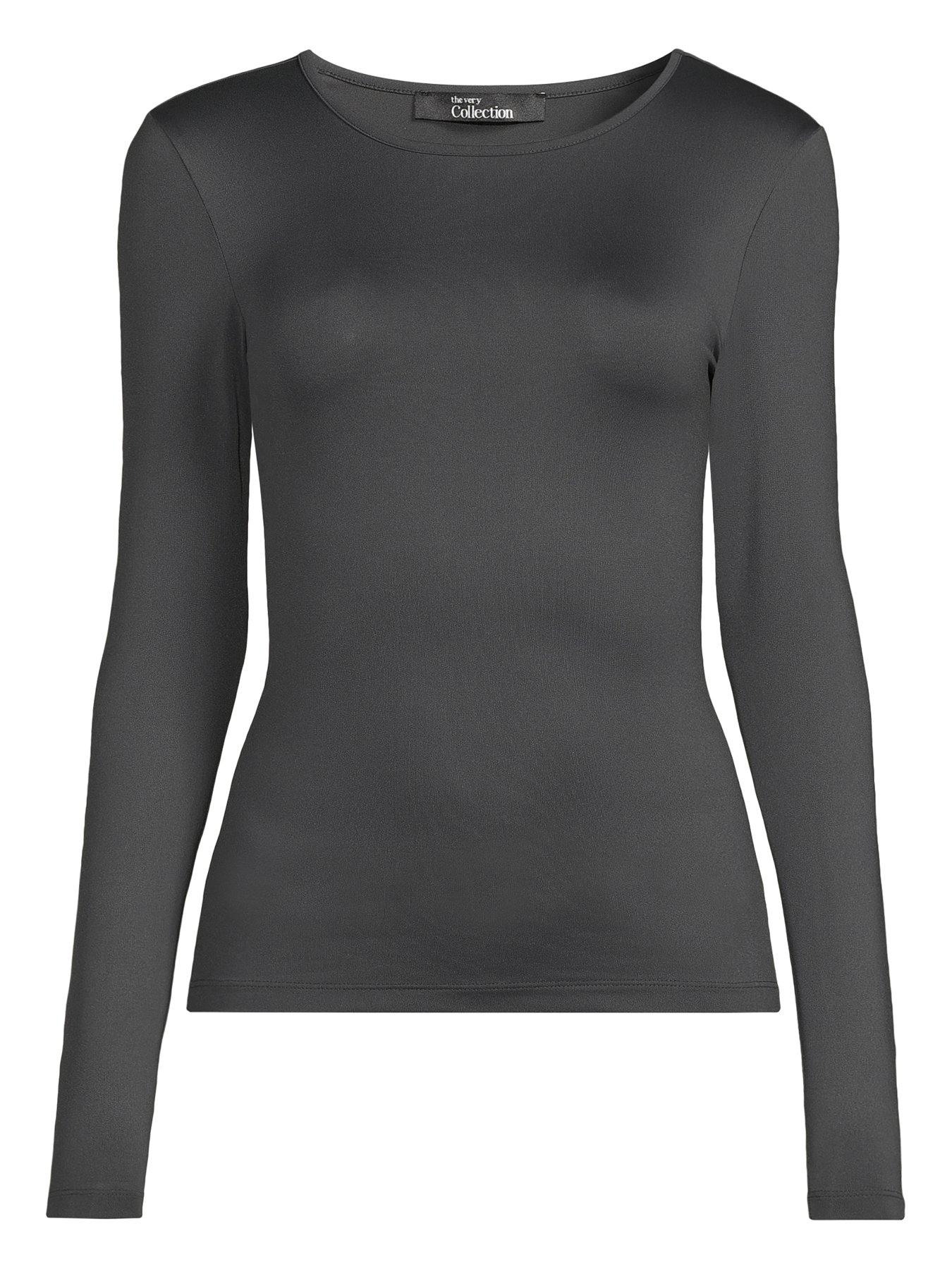 Image 7 of 7 of The Very Collection Soft Touch Long Sleeve Top - Grey