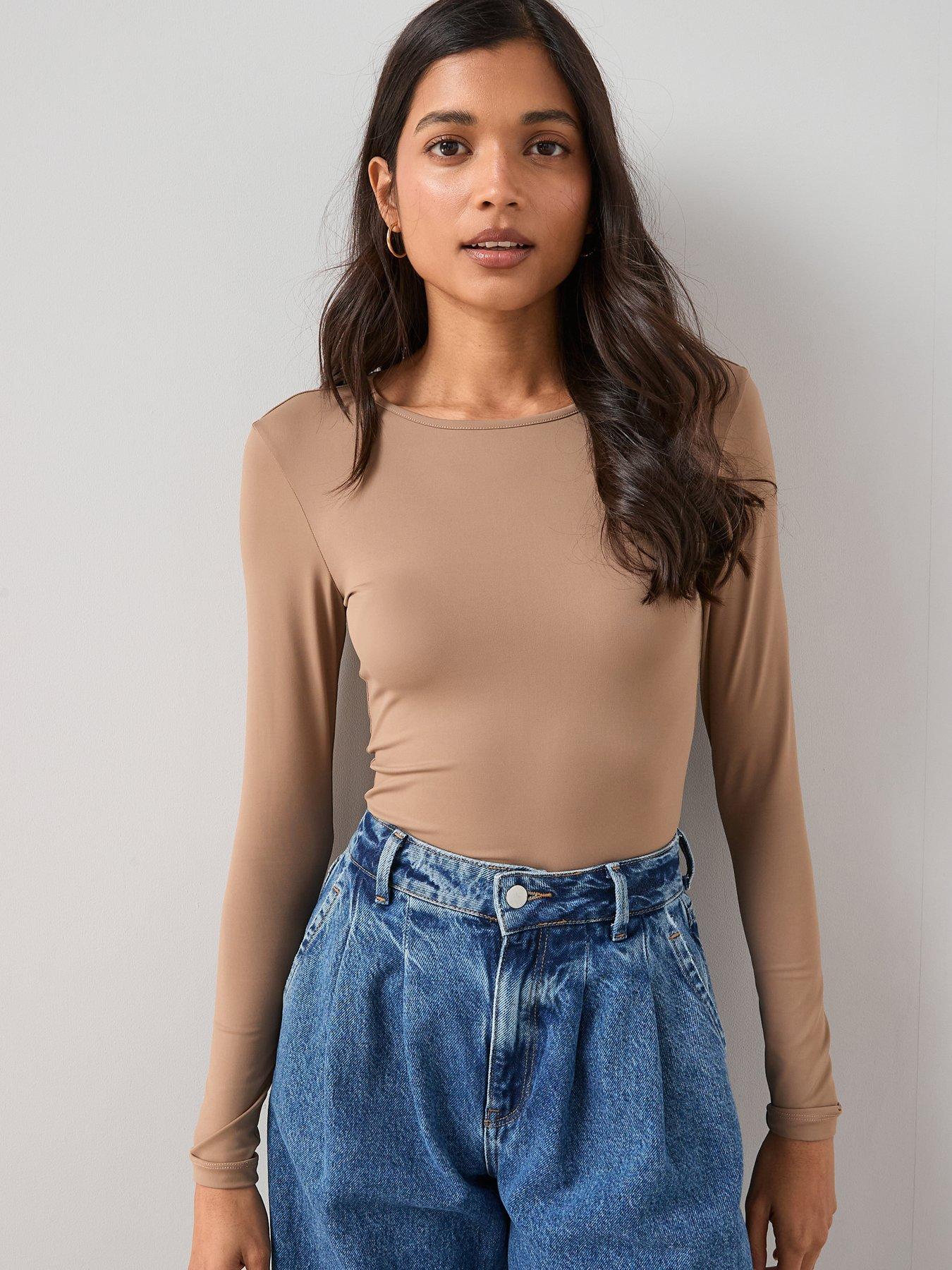 The Very Collection Soft Touch Long Sleeve Top - Brown