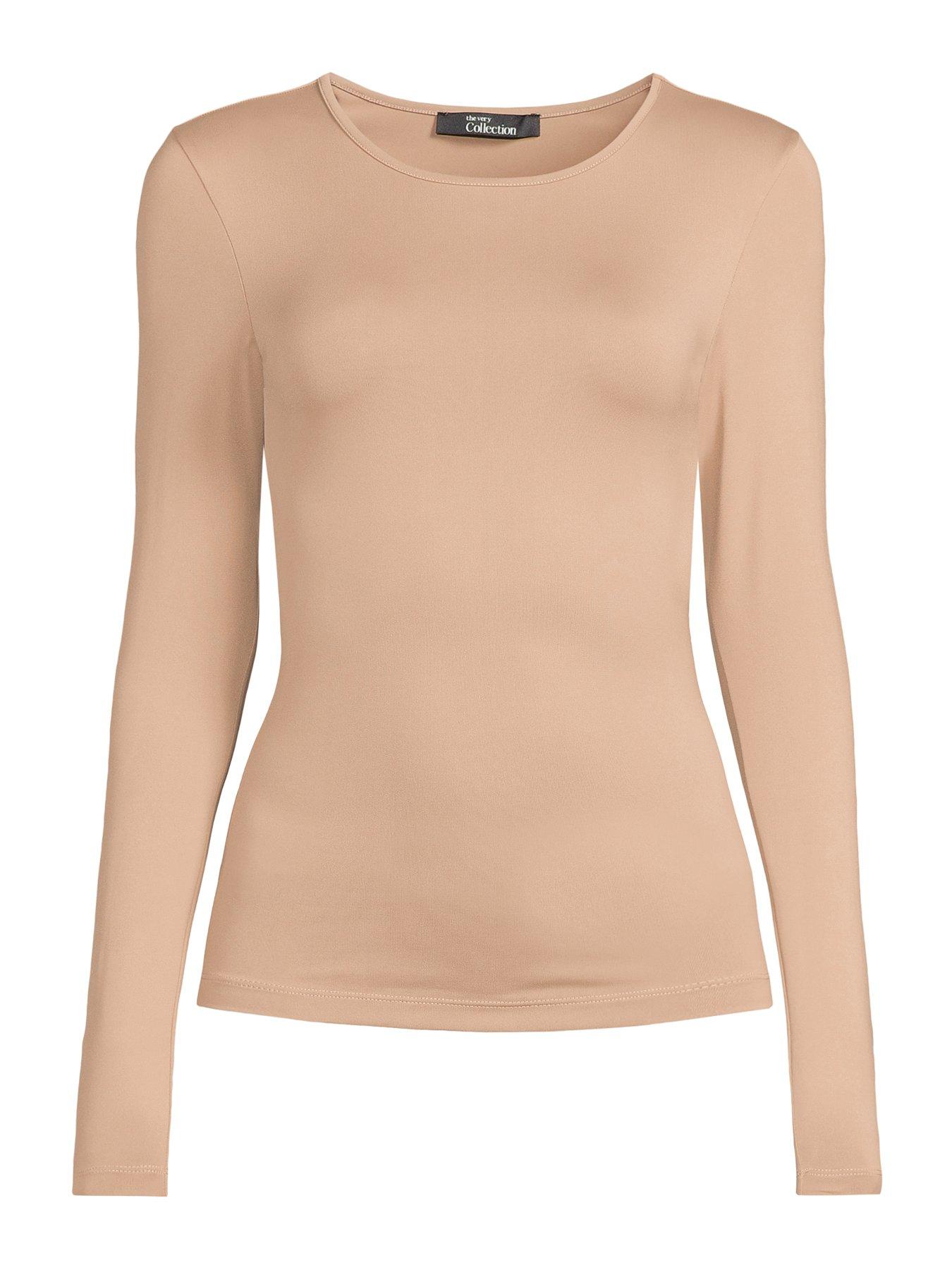 Image 7 of 7 of The Very Collection Soft Touch Long Sleeve Top - Brown