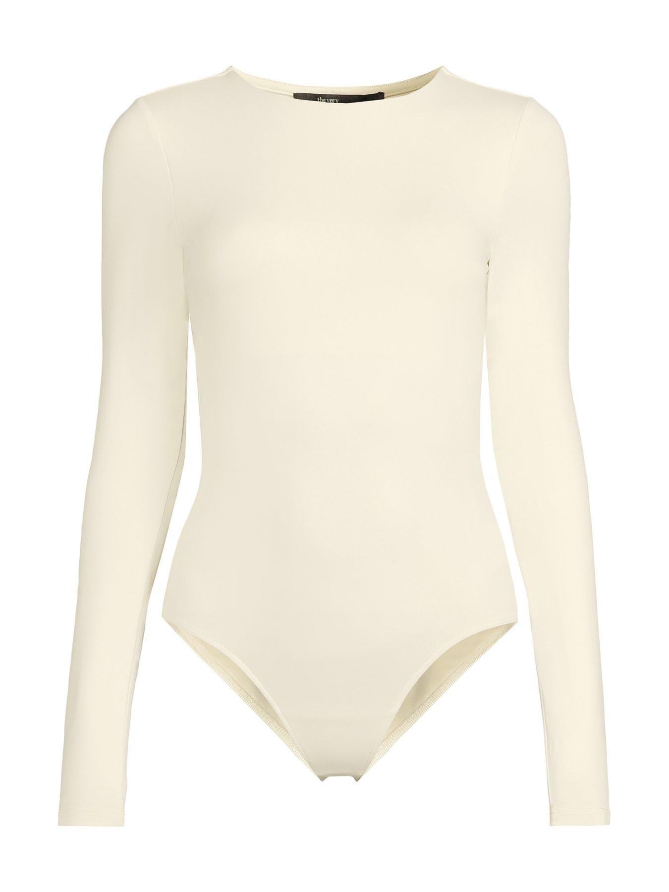 Image 7 of 7 of The Very Collection Soft Touch Long Sleeve Body Suit - Cream