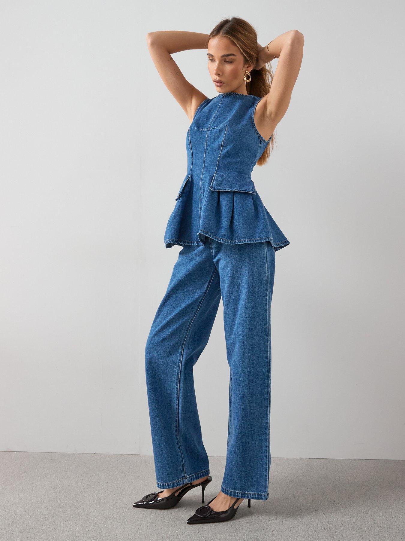 the-very-collection-denim-peplum-co-ord-top-mid-washback