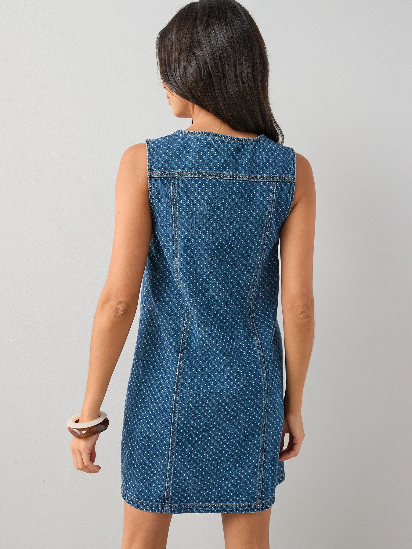 the-very-collection-denim-boucle-shift-dressstillFront