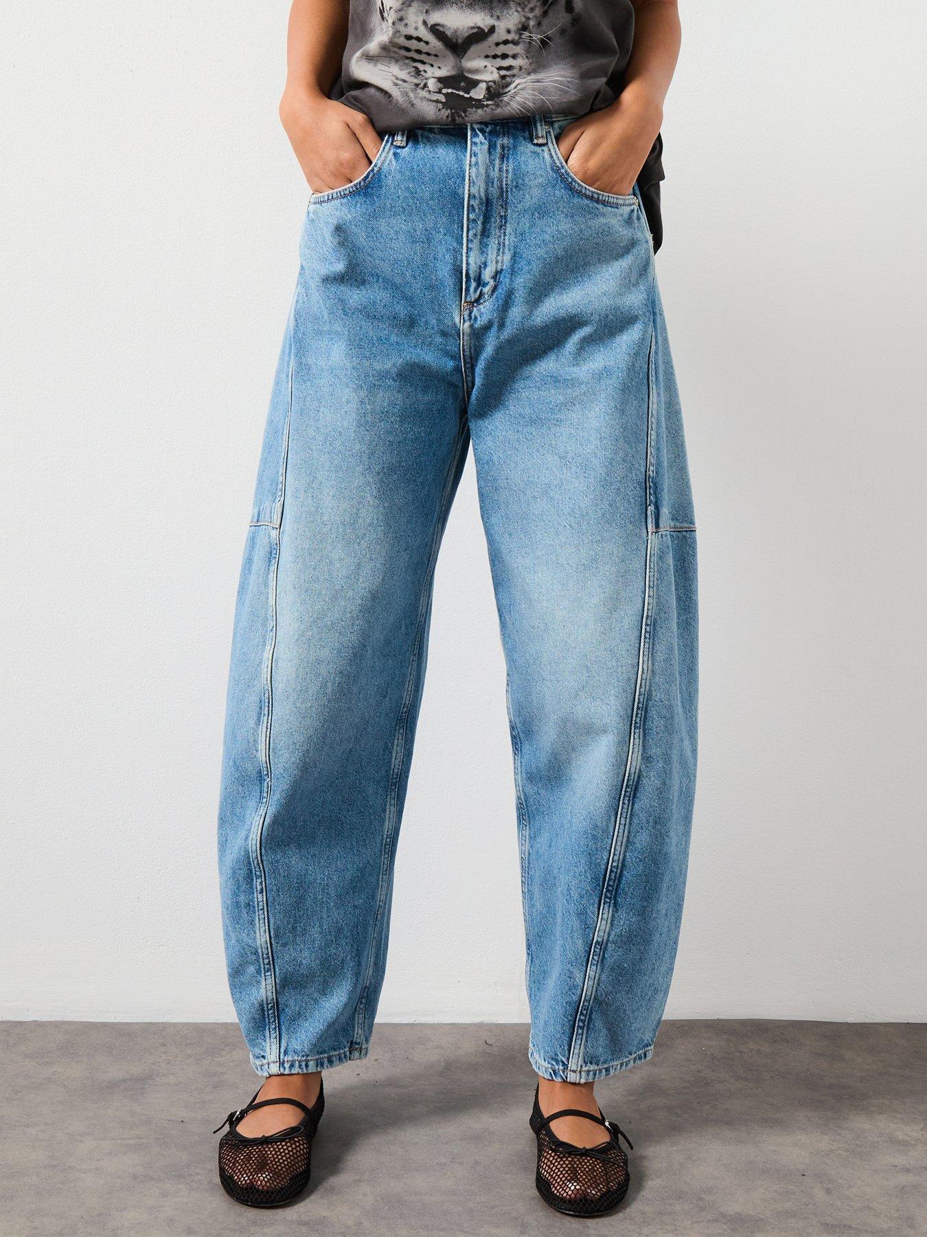 Image 1 of 6 of AllSaints Carter Barrel Jean - Light Wash