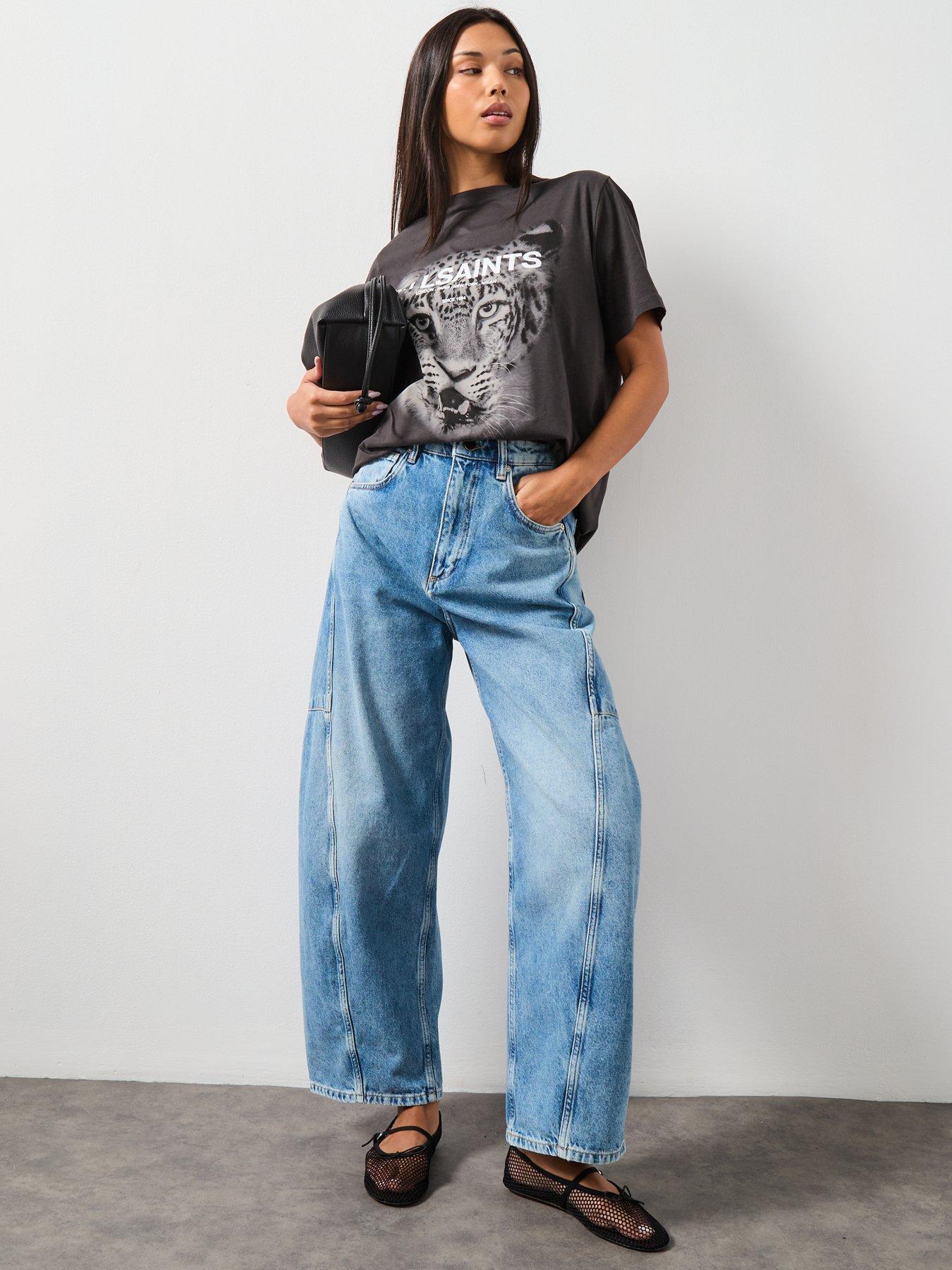 Image 3 of 6 of AllSaints Carter Barrel Jean - Light Wash