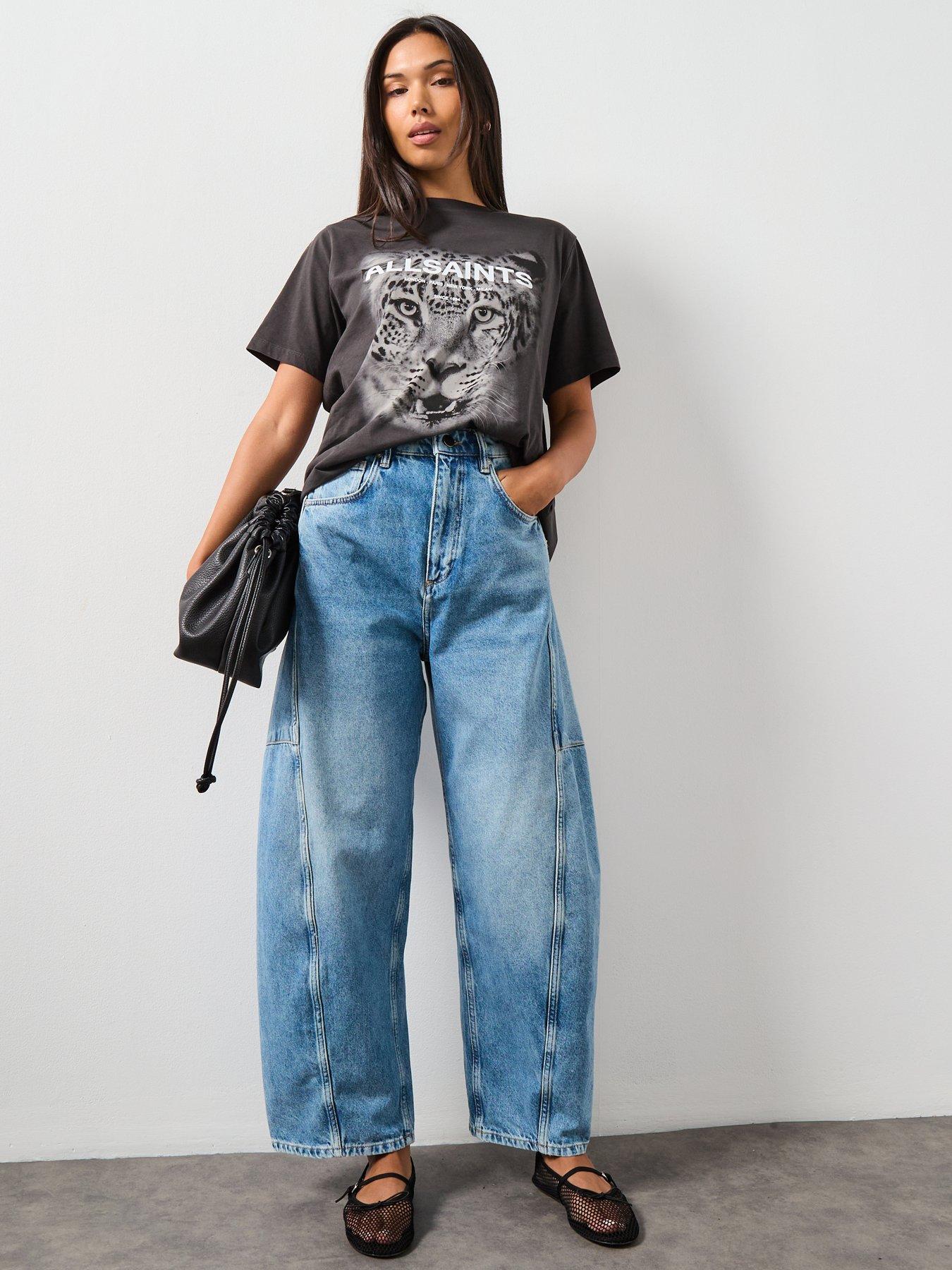 Image 5 of 6 of AllSaints Carter Barrel Jean - Light Wash