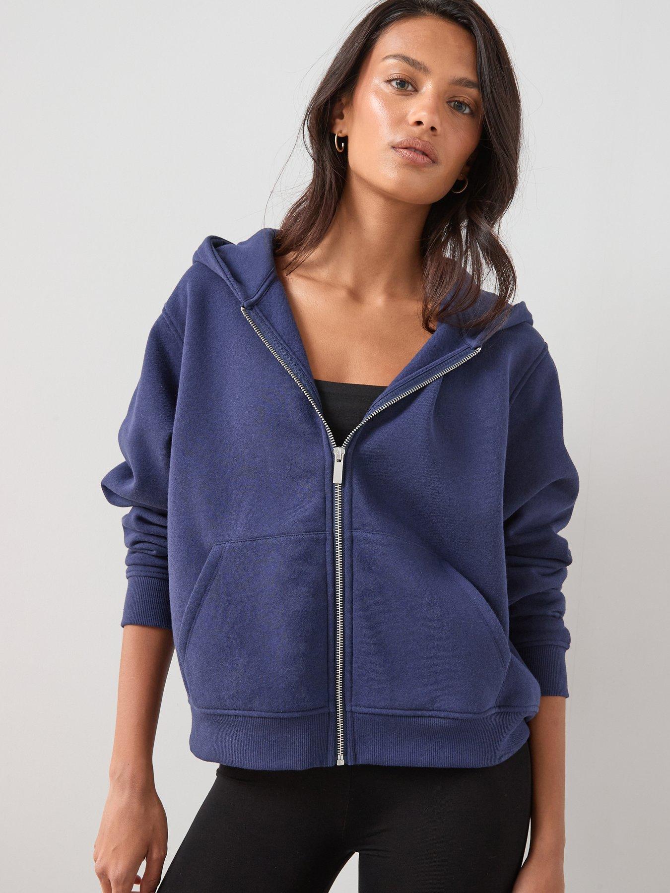 Image 1 of 7 of The Very Collection Zip Through Hoodie - Blue