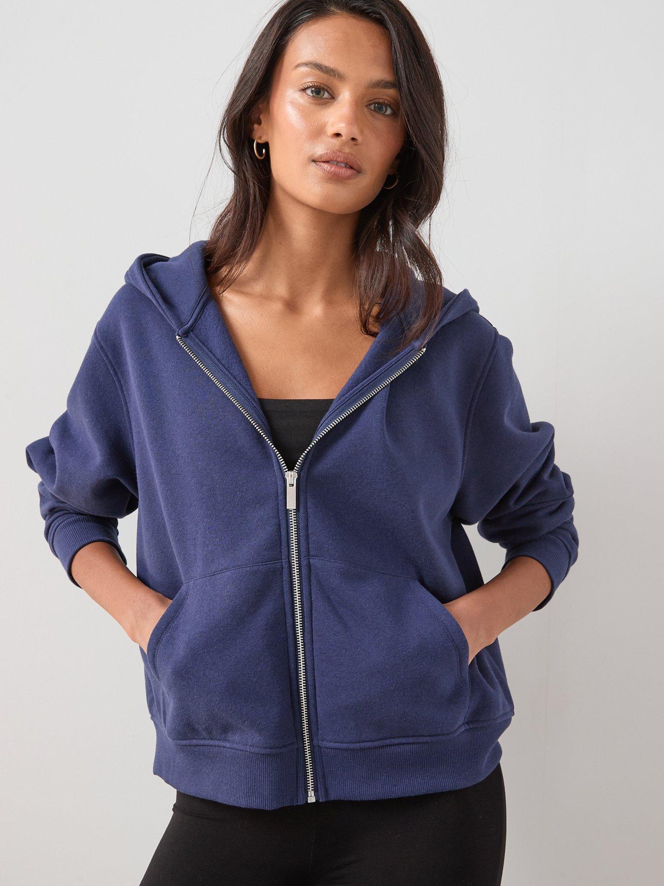 Image 6 of 7 of The Very Collection Zip Through Hoodie - Blue