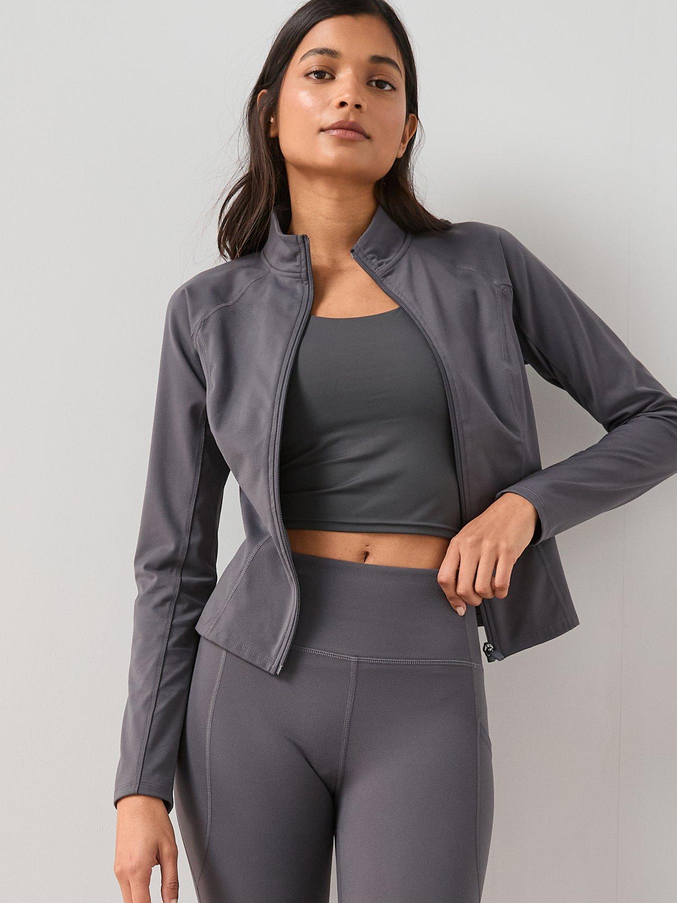 The Very Collection Zip Through Athleisure Jacket - Grey