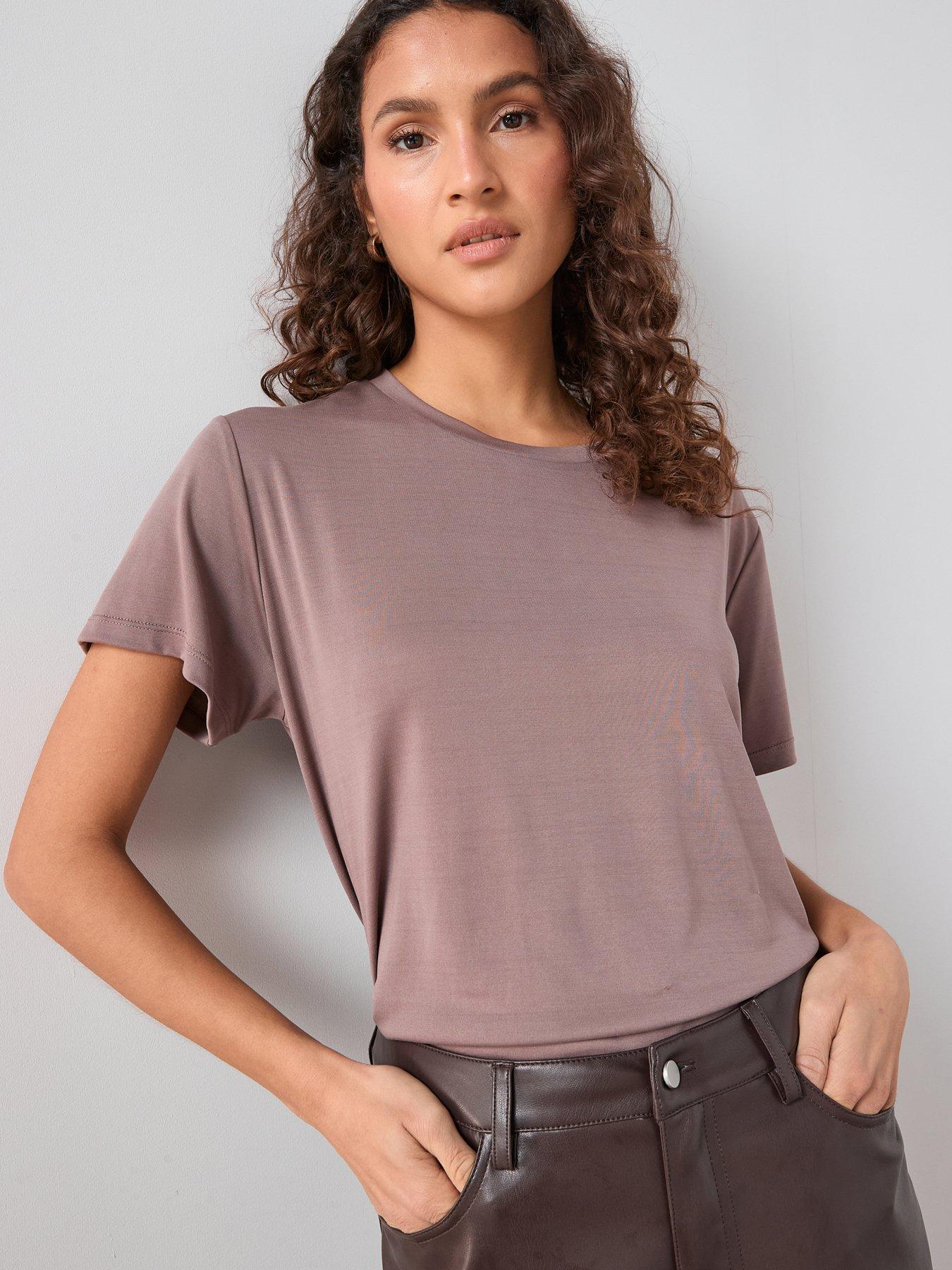 The Very Collection Soft Touch Modal T-shirt - Brown