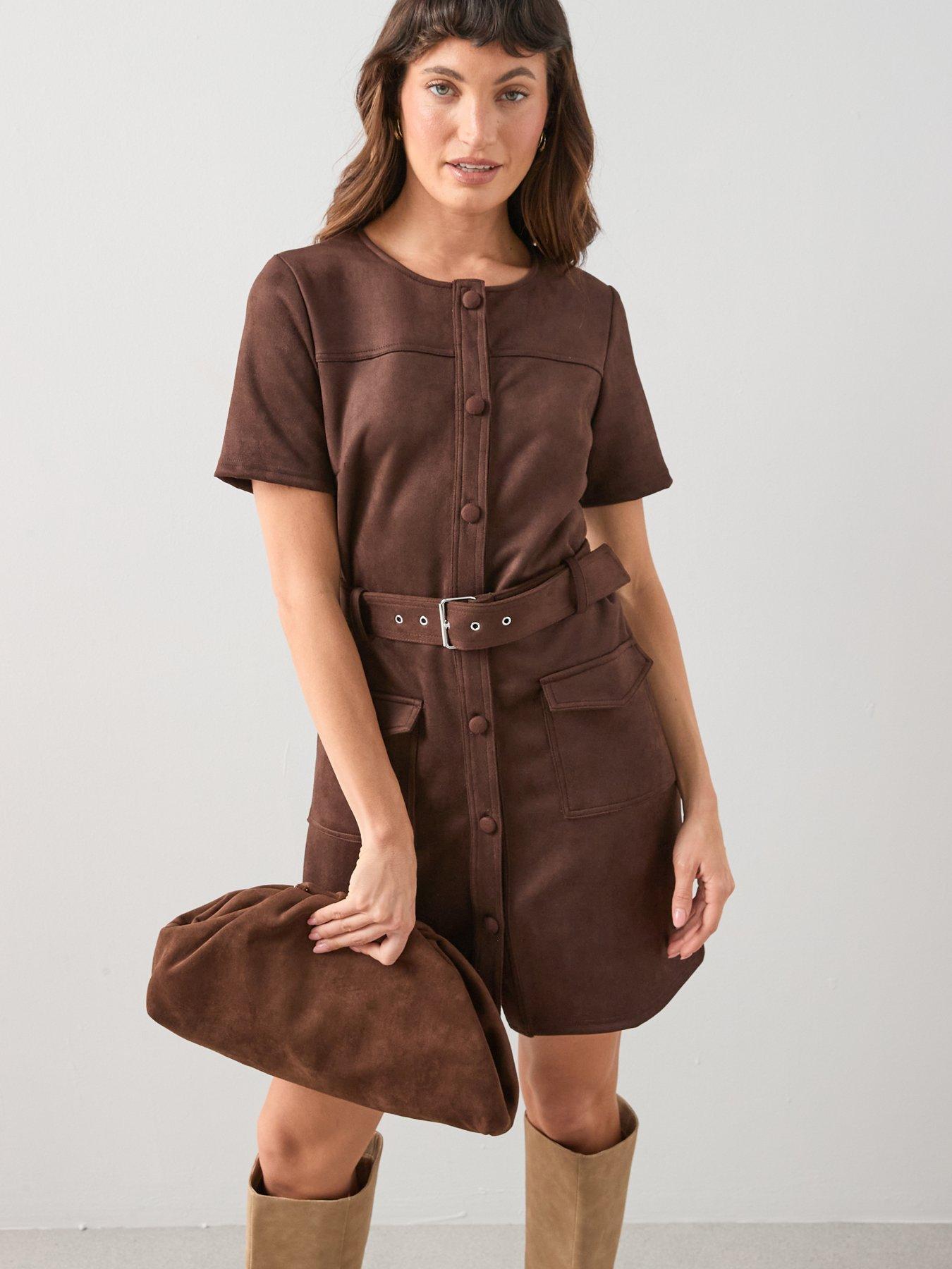 the-very-collection-suede-belted-dress-brownback