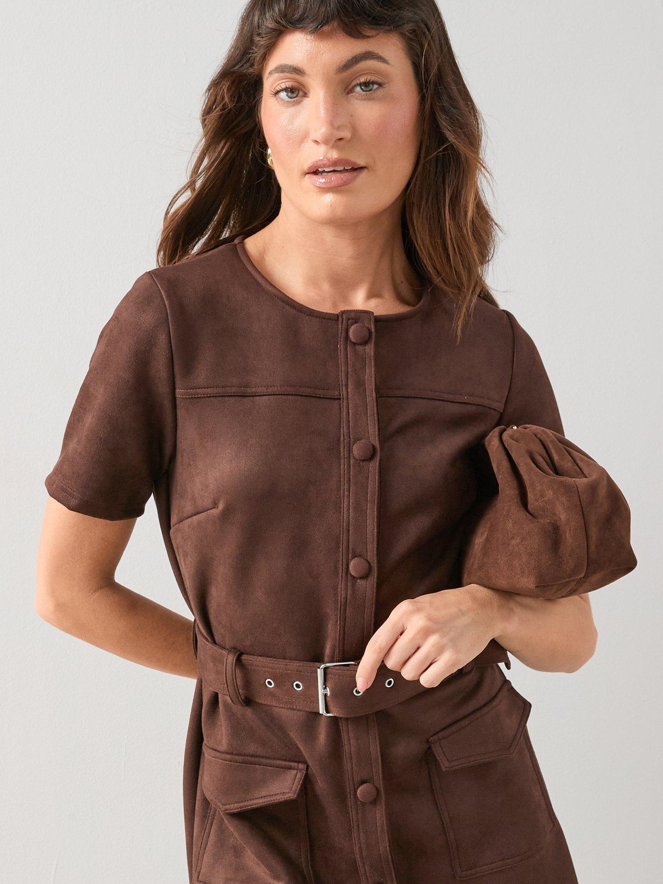 the-very-collection-suede-belted-dress-brownoutfit