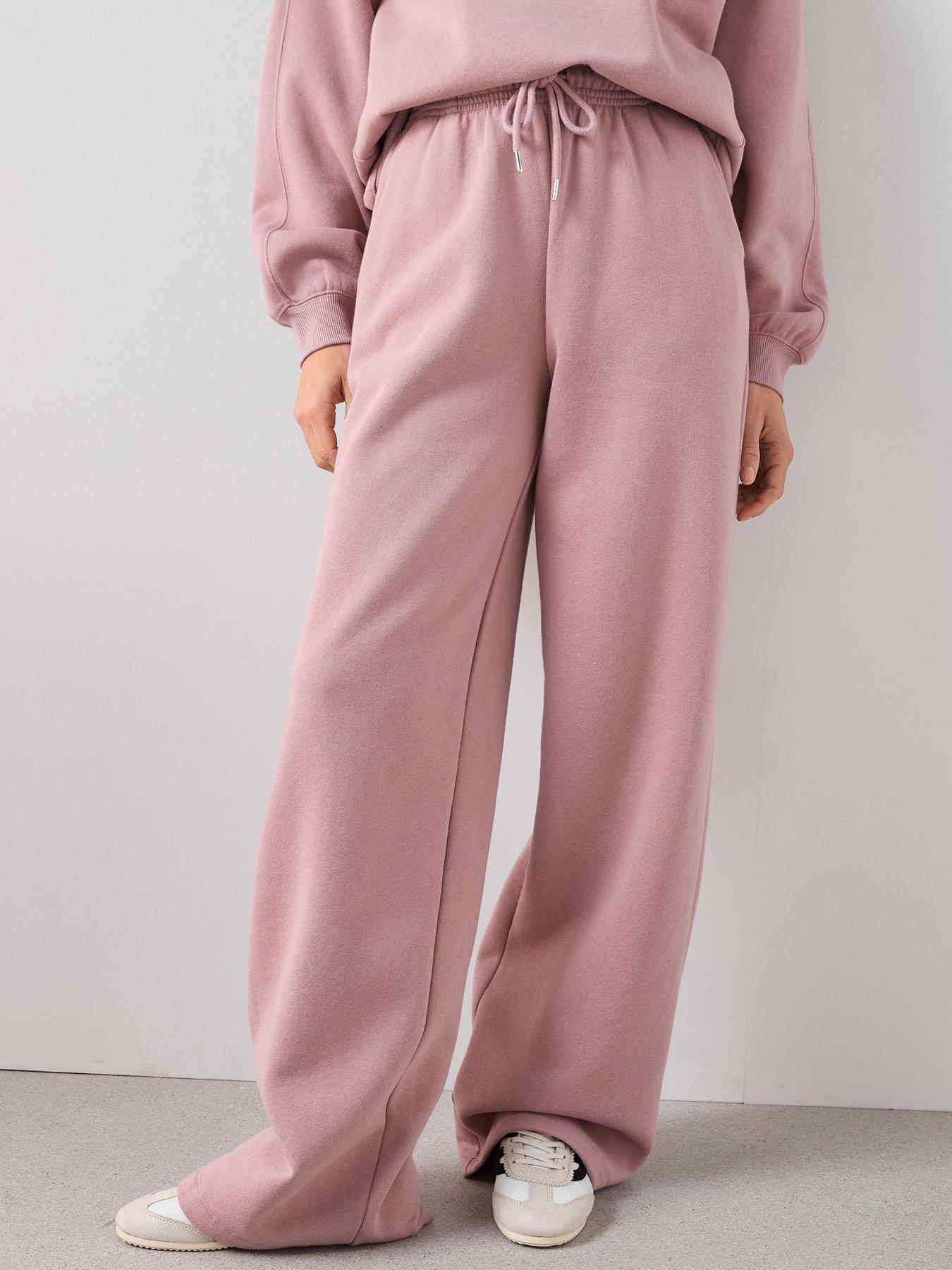 Image 4 of 7 of The Very Collection Wide Leg Joggers Co-Ord - Pink