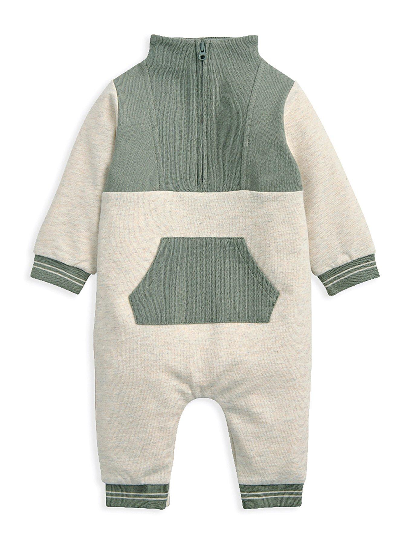 Mamas & Papas Baby Boys Colour Block Slouchy Romper - Beige