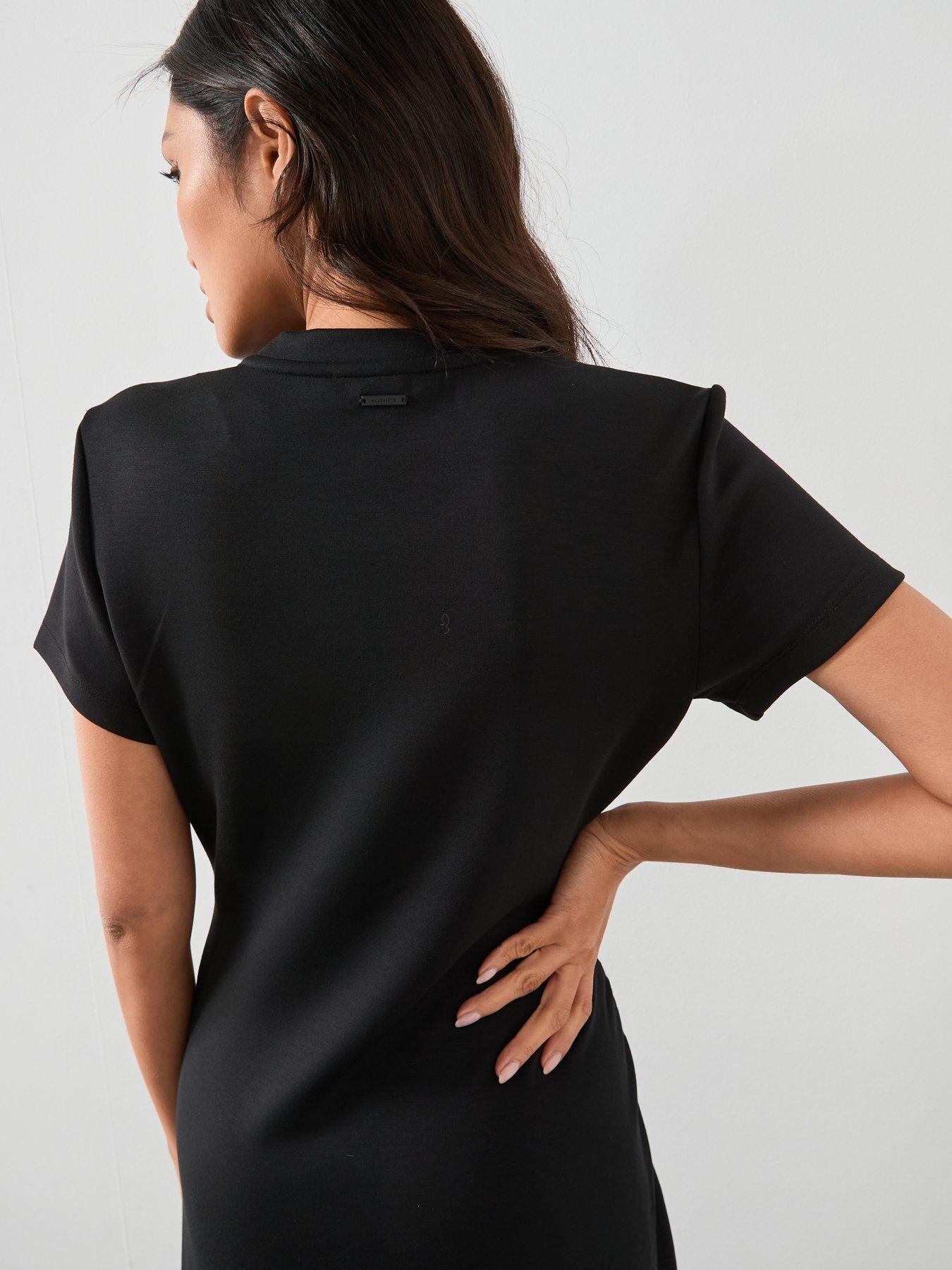 Image 4 of 6 of AllSaints Mila Jersey Dress - Black
