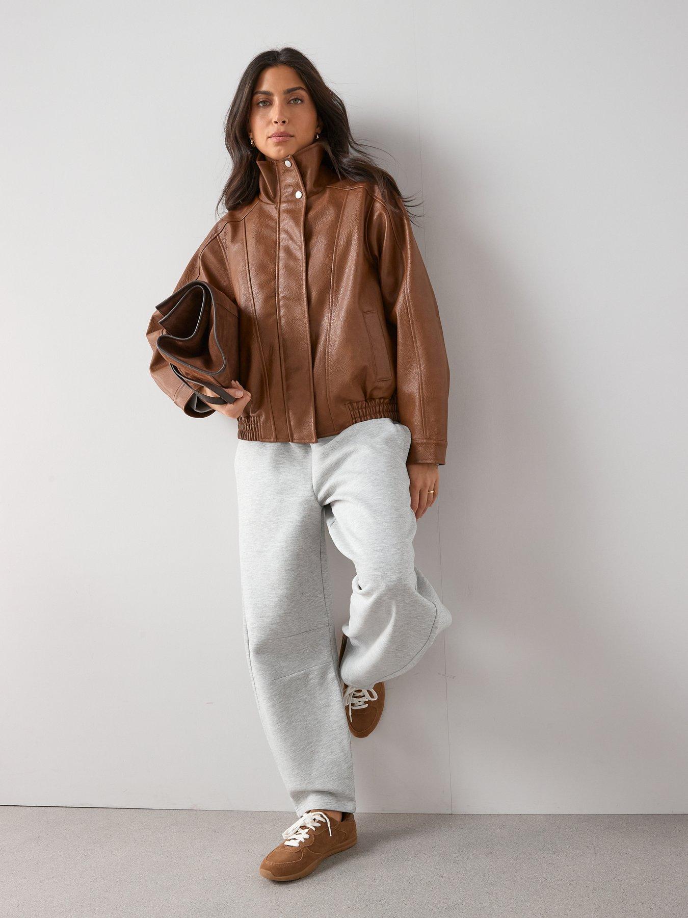 Image 3 of 6 of The Very Collection Barrel Leg Joggers Co-ord - Grey