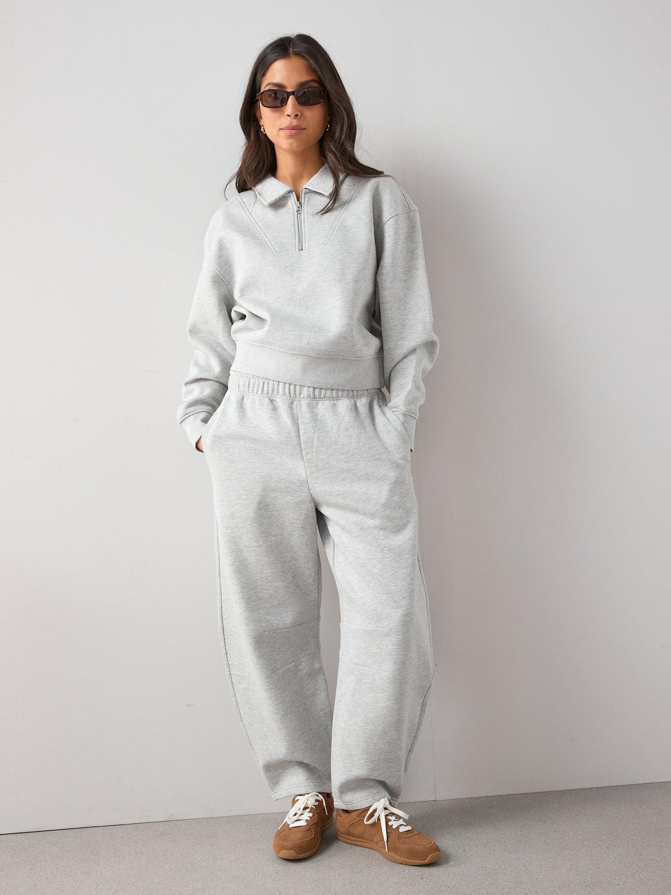 Image 6 of 6 of The Very Collection Barrel Leg Joggers Co-ord - Grey