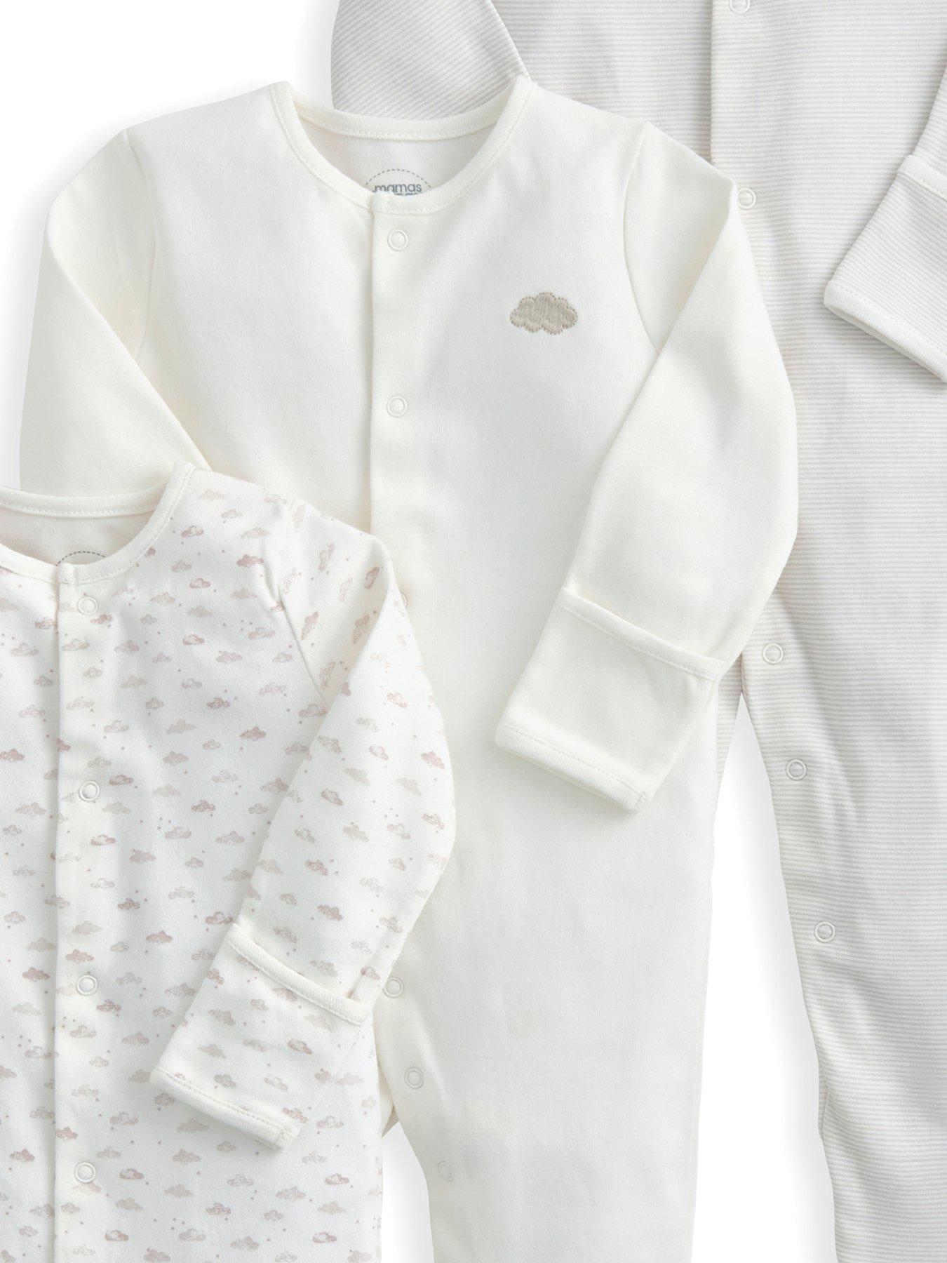 mamas-papas-baby-unisex-3-pack-cloud-stripe-sleepsuits-multidetail