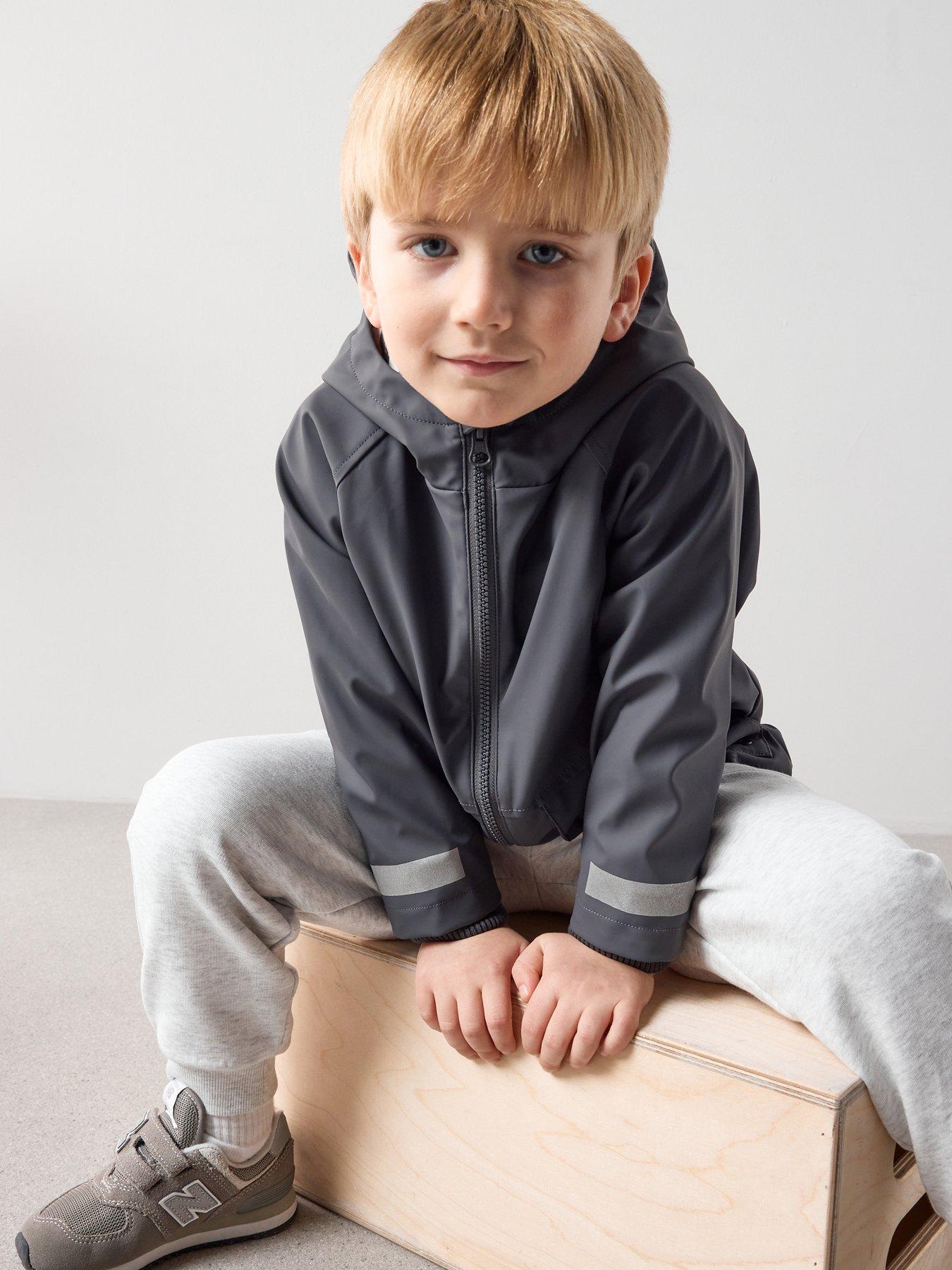 the-very-collection-boys-showerproof-rain-mac-navyfront