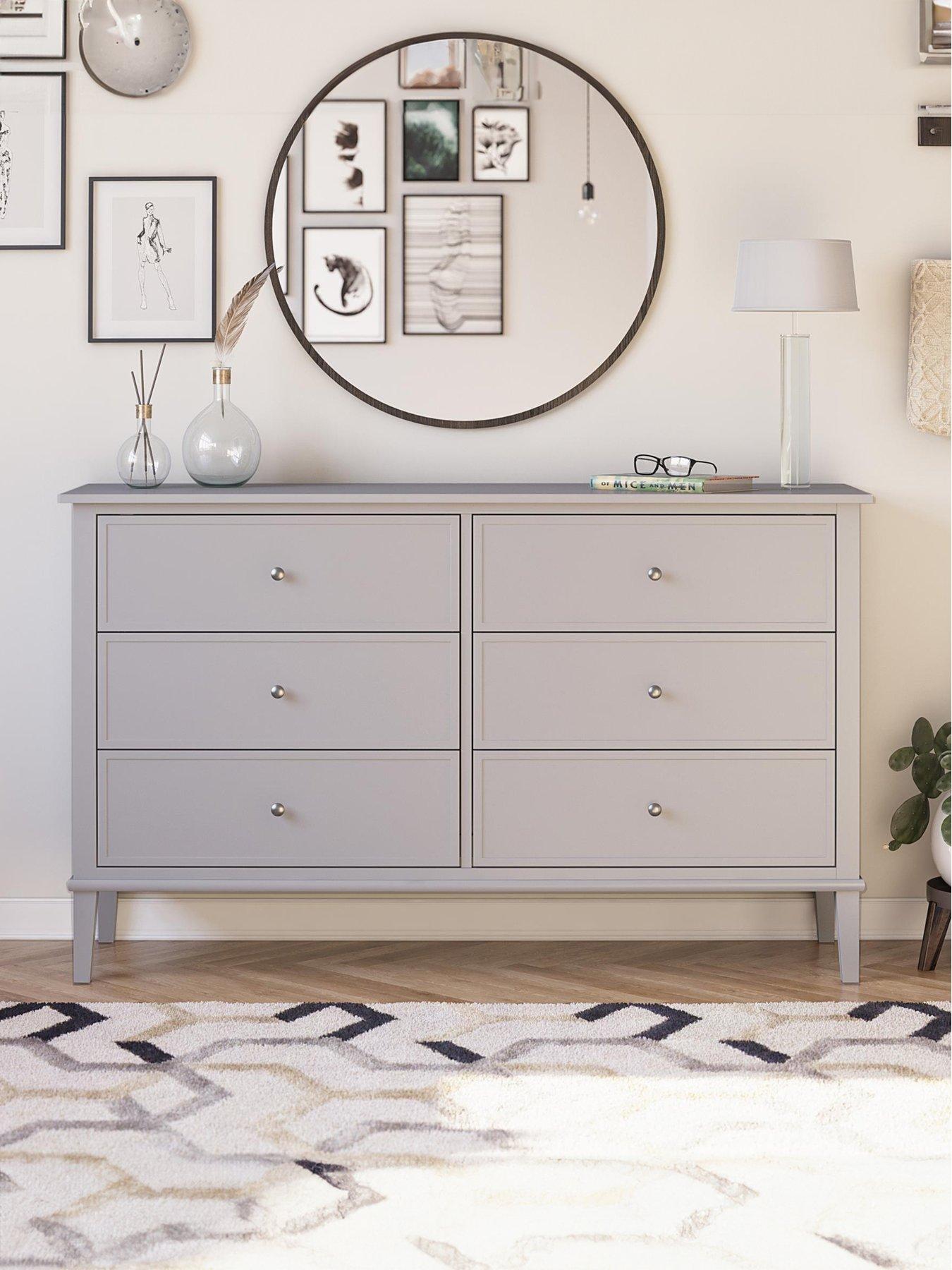 Dorel Home Franklin 6 Drawer Dresser Grey