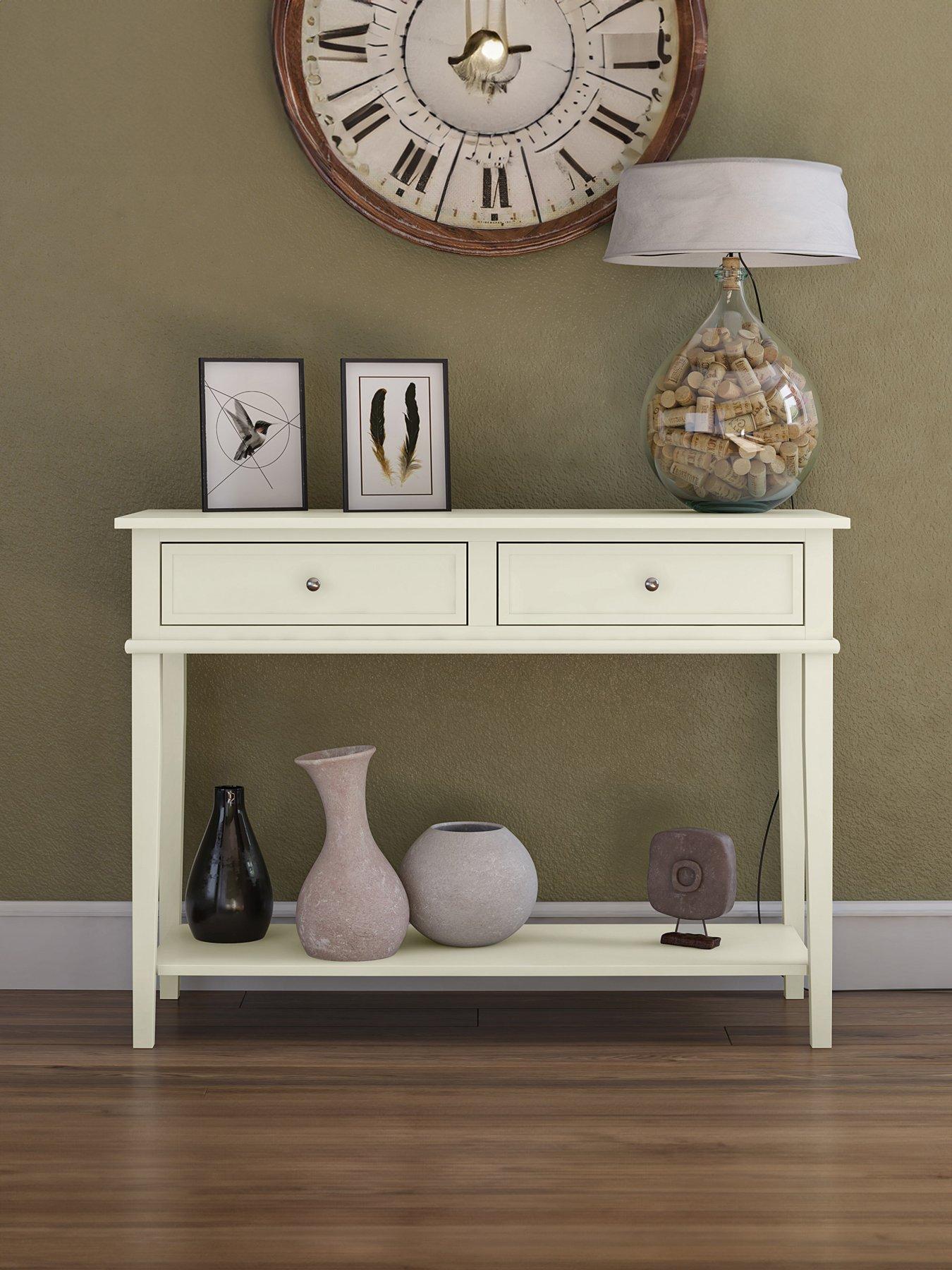Image 1 of 7 of Dorel Home Franklin Console Table Table White