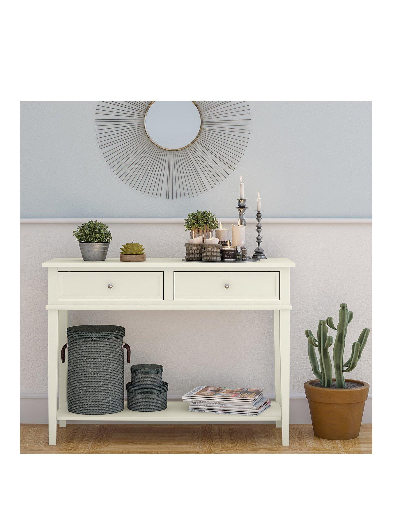 Image 2 of 7 of Dorel Home Franklin Console Table Table White