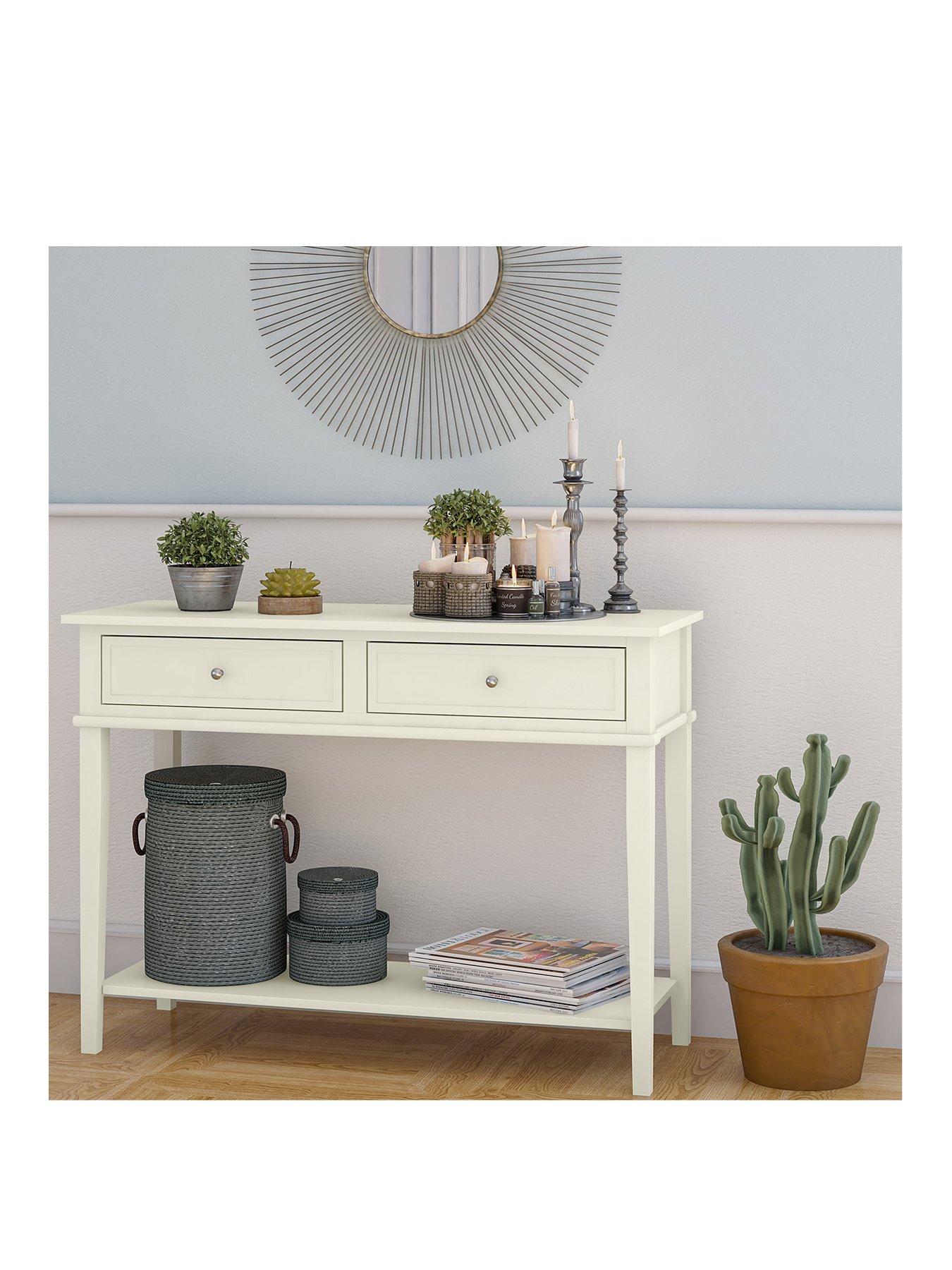Image 3 of 7 of Dorel Home Franklin Console Table Table White