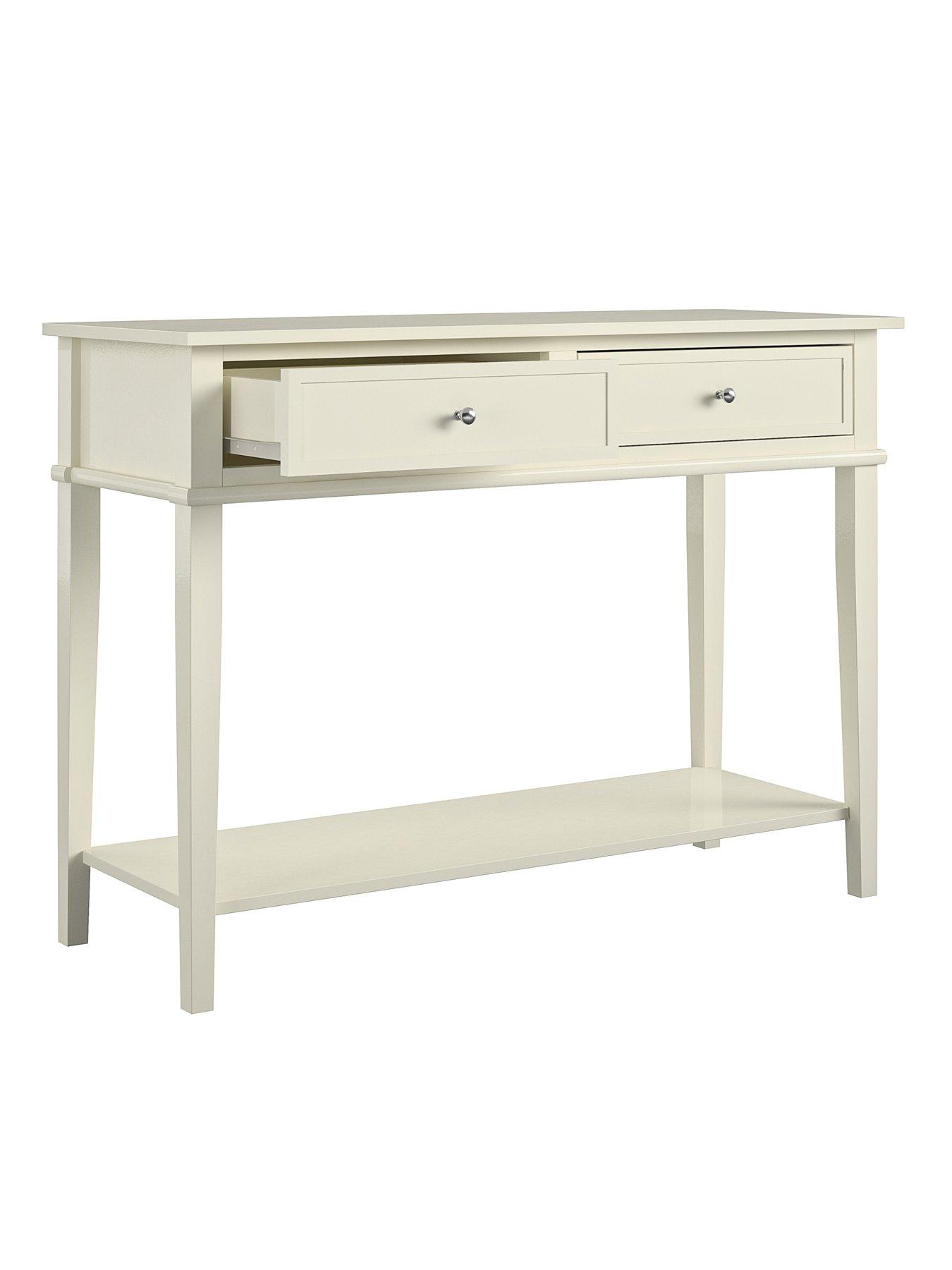 Image 6 of 7 of Dorel Home Franklin Console Table Table White