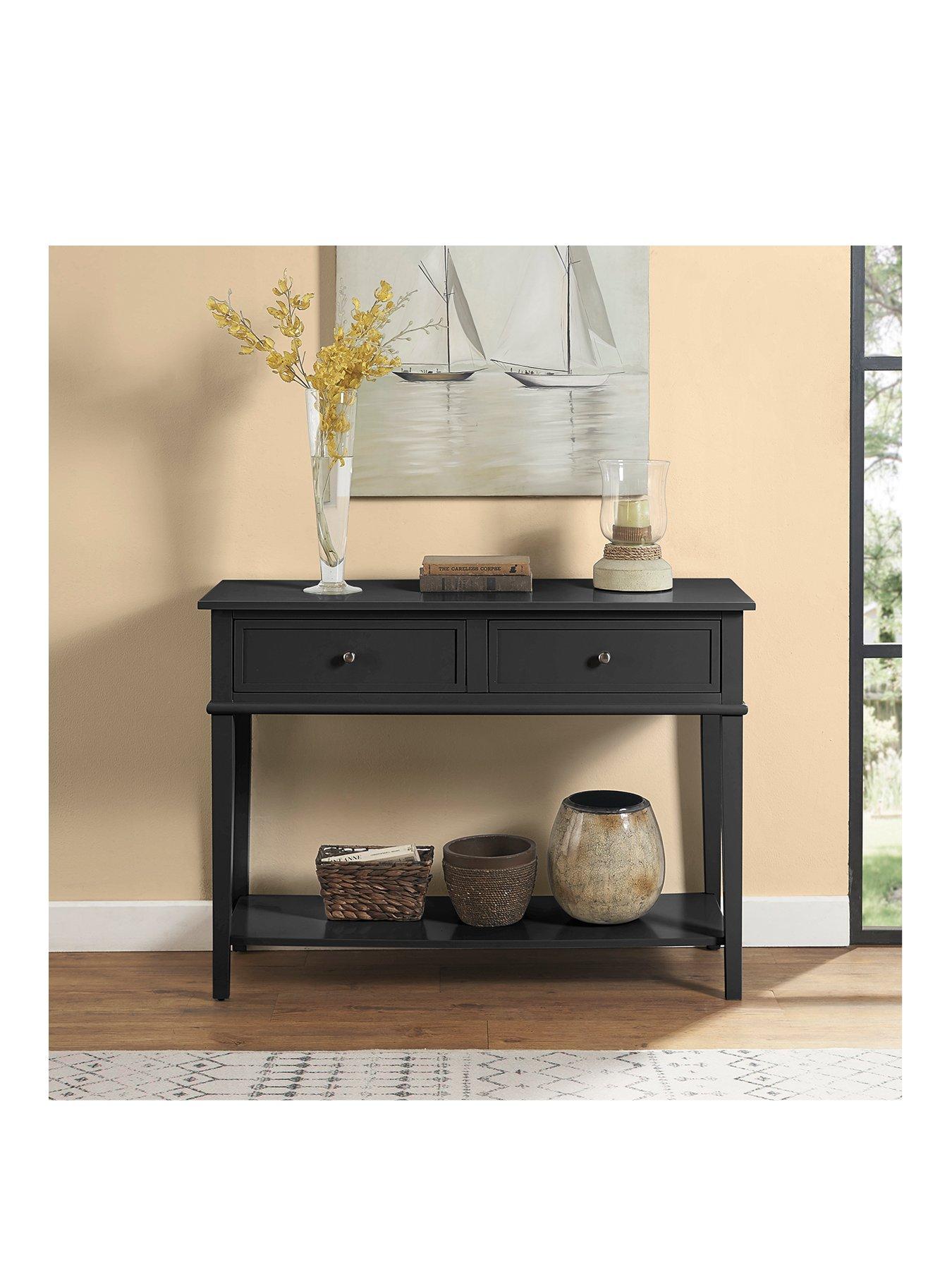 Image 2 of 7 of Dorel Home Franklin Console Table Table Black