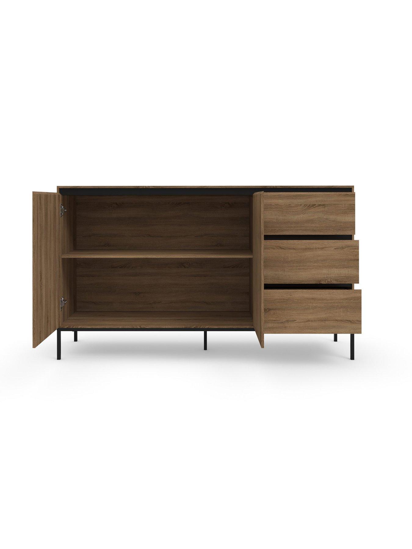 dorel-home-bari-sideboard-2-door-3-drawerdetail