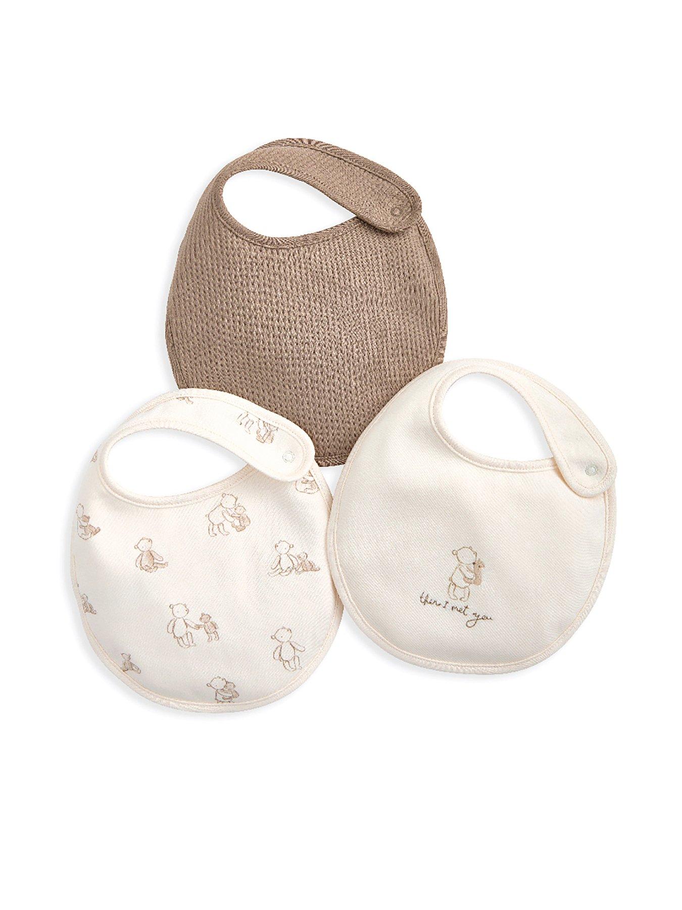 Mamas & Papas Baby Unisex 3 Pack Teddy Bear Bibs