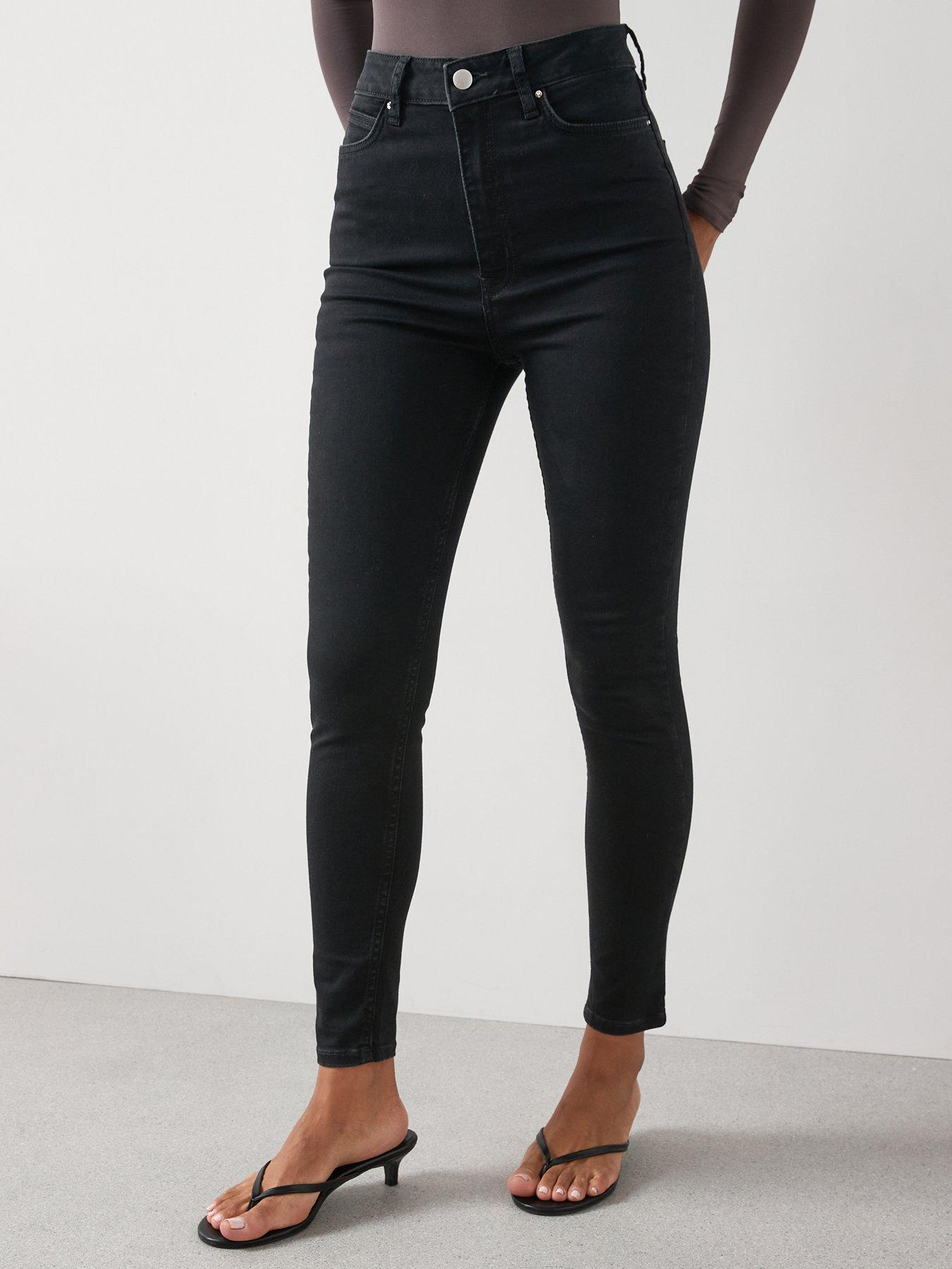 Image 1 of 7 of The Very Collection Authentic High Waist Skinny Jeans - Black